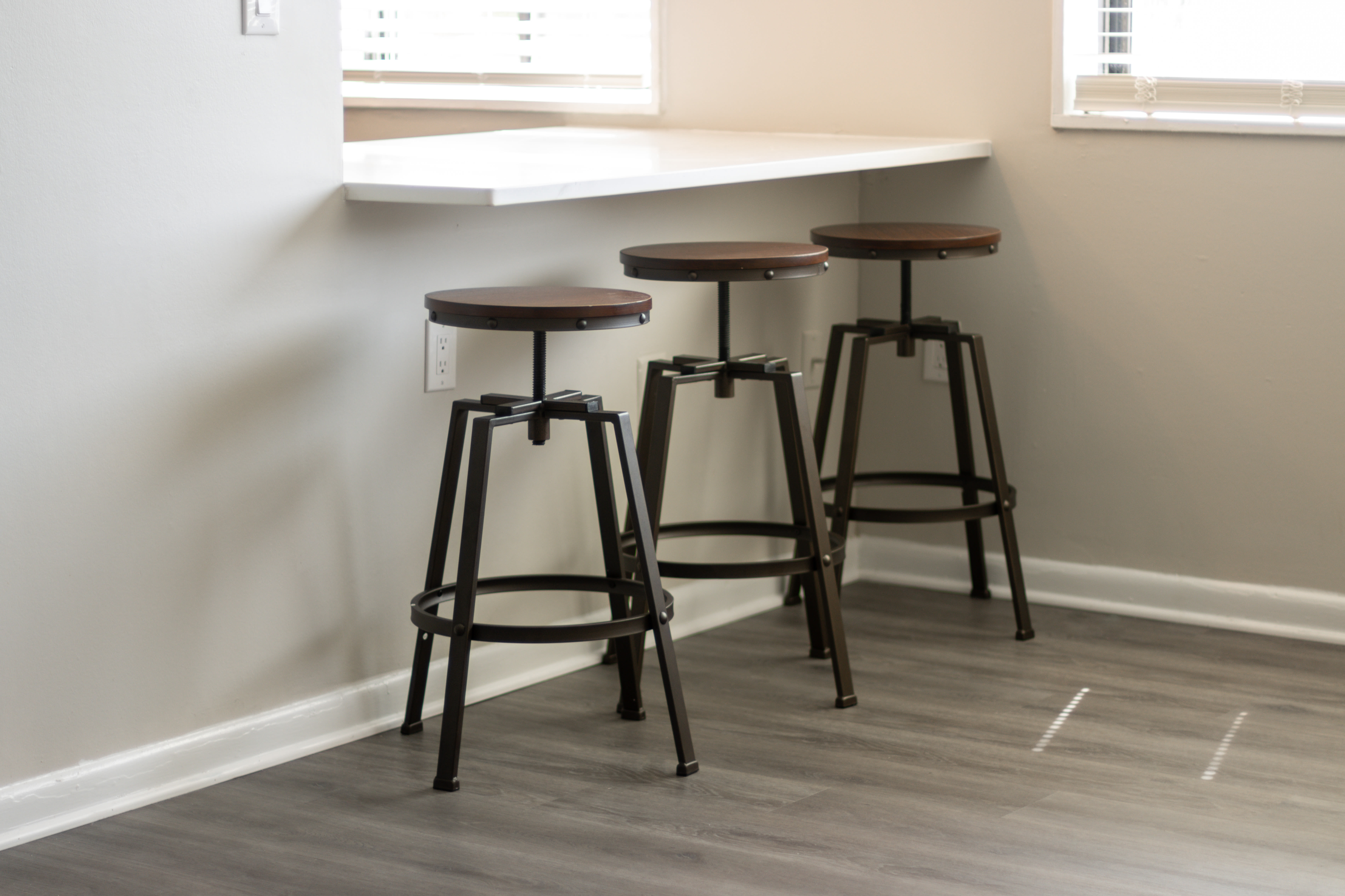 Bar seating at Flats of Forestville Apartment Homes in Forestville, Maryland
