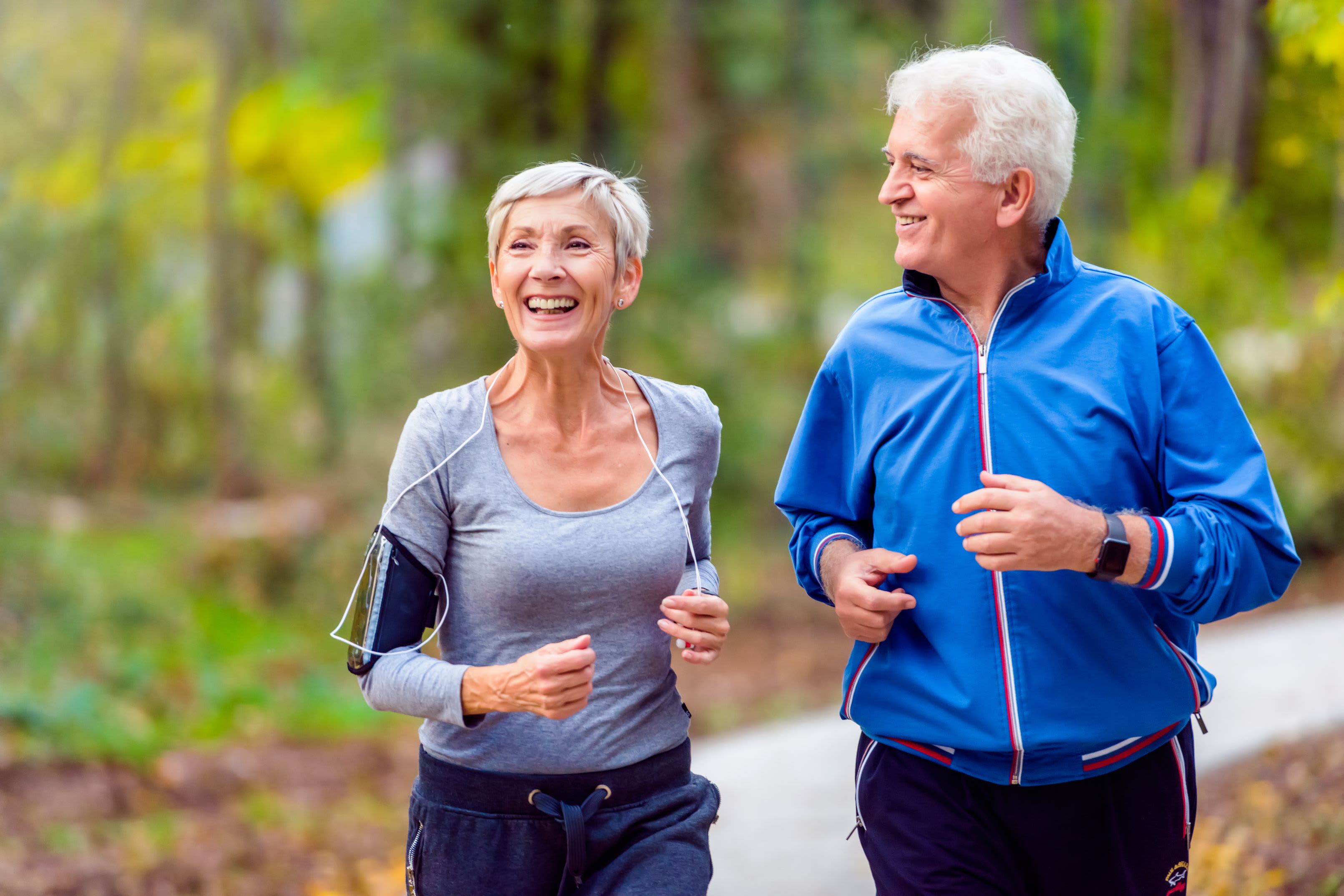 Residents out for a jog near Waterford Harbour in Groveport, Ohio