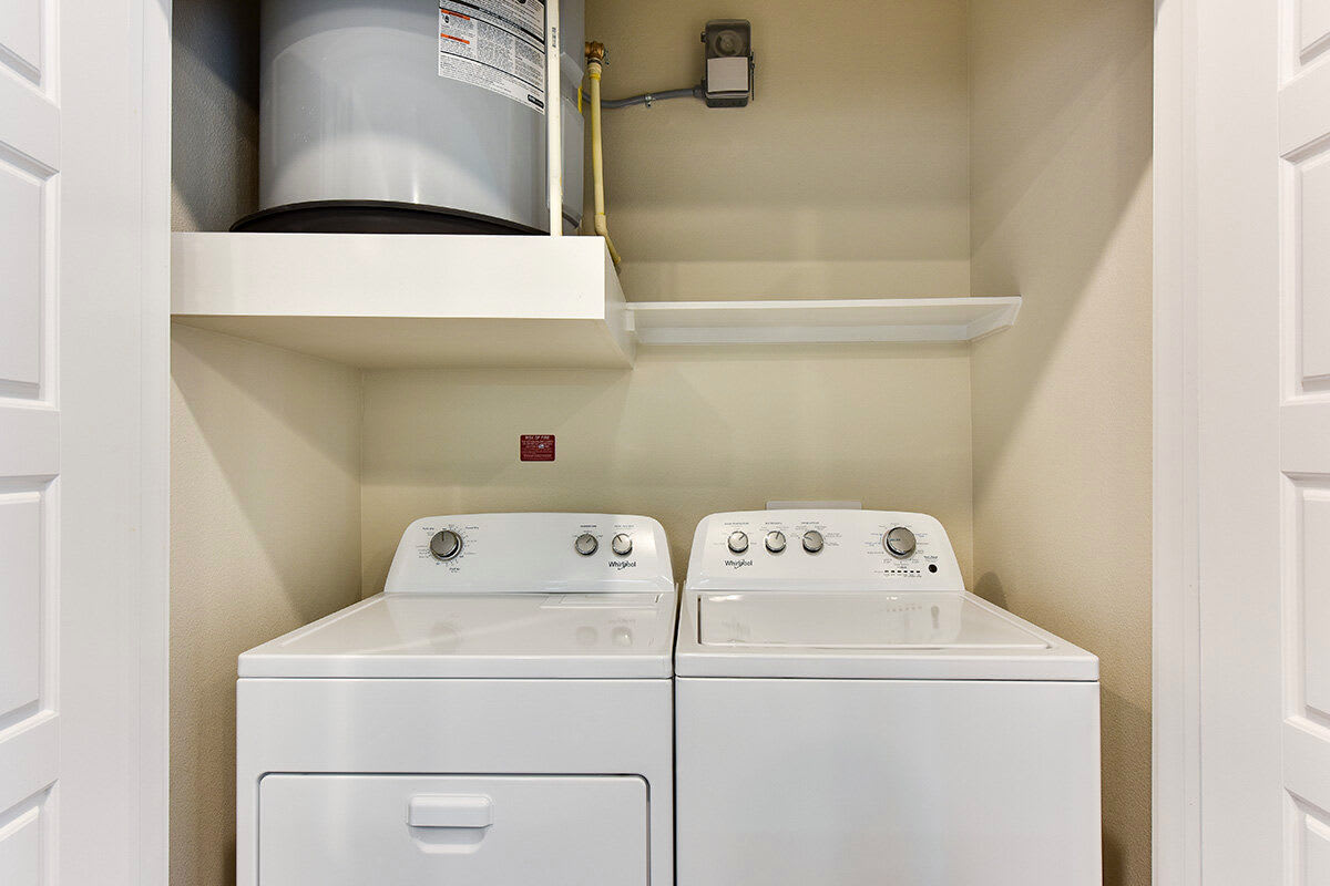 In-unit washer and dryer at St. Johns West in Austin, Texas