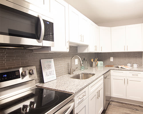 Fully-equipped kitchen at Park Place of South Park in South Park, Pennsylvania