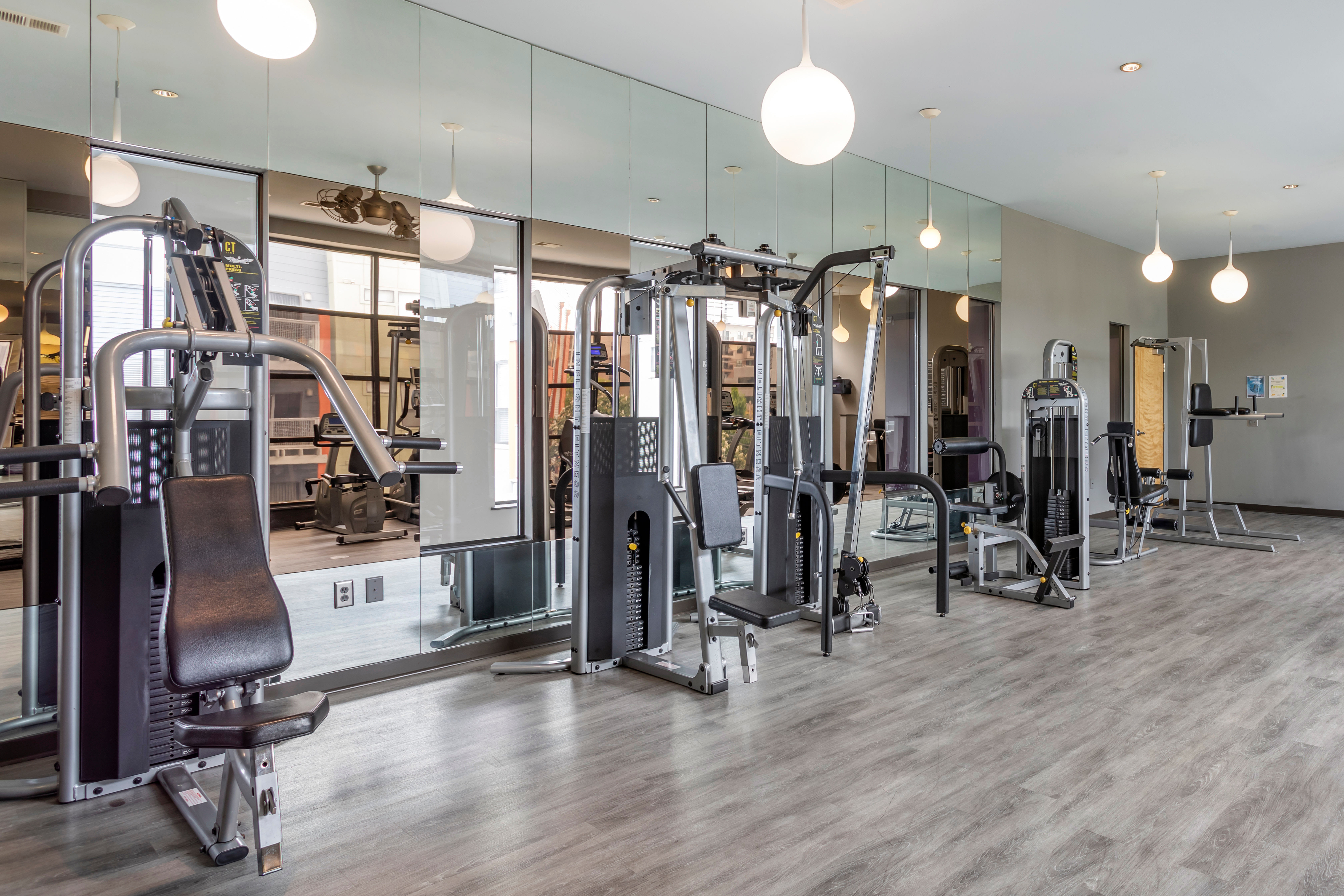 Onsite fitness center at Olympus Midtown in Nashville, Tennessee
