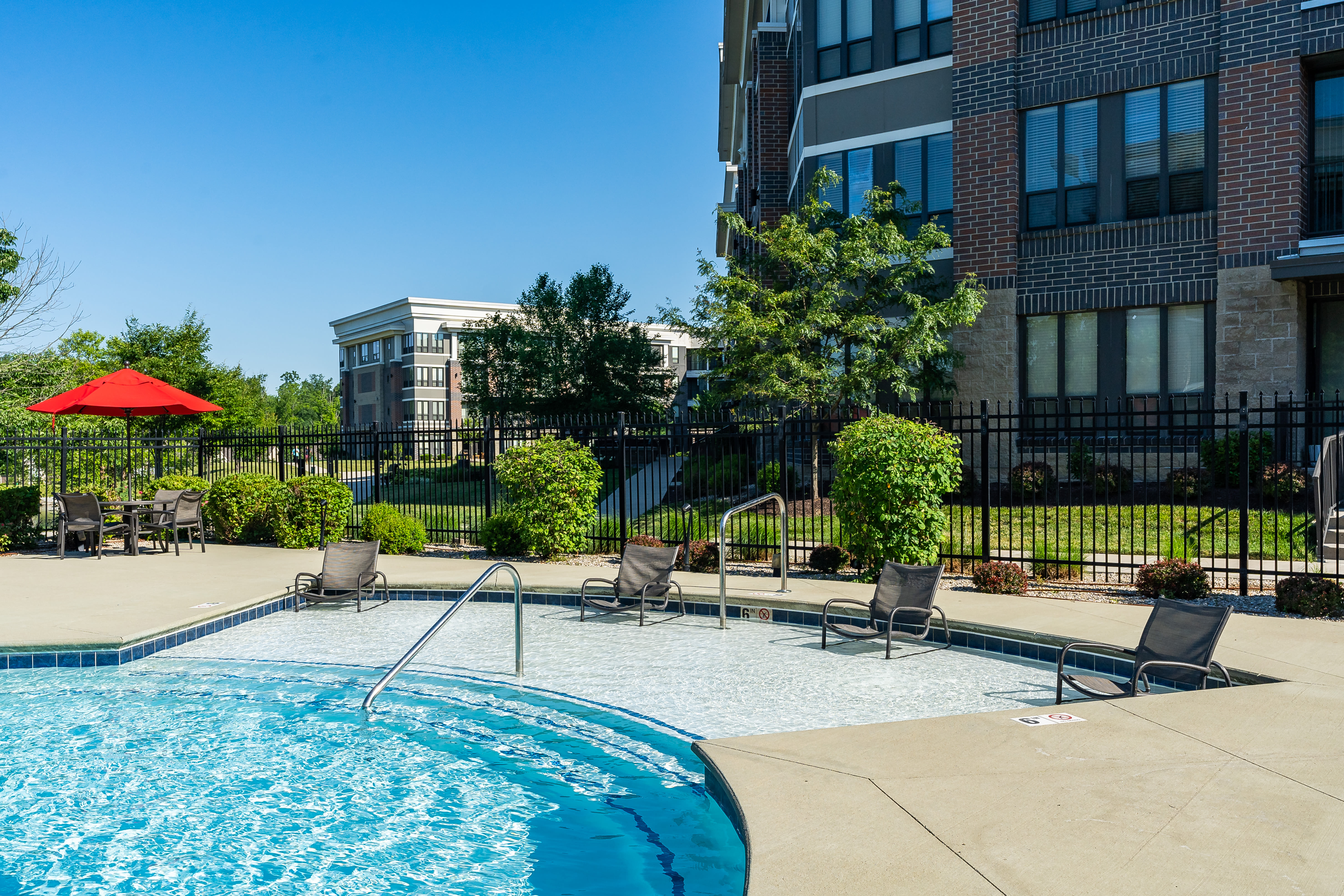 Sparkling pool at Latitude at Deerfield Crossing in Mason, Ohio