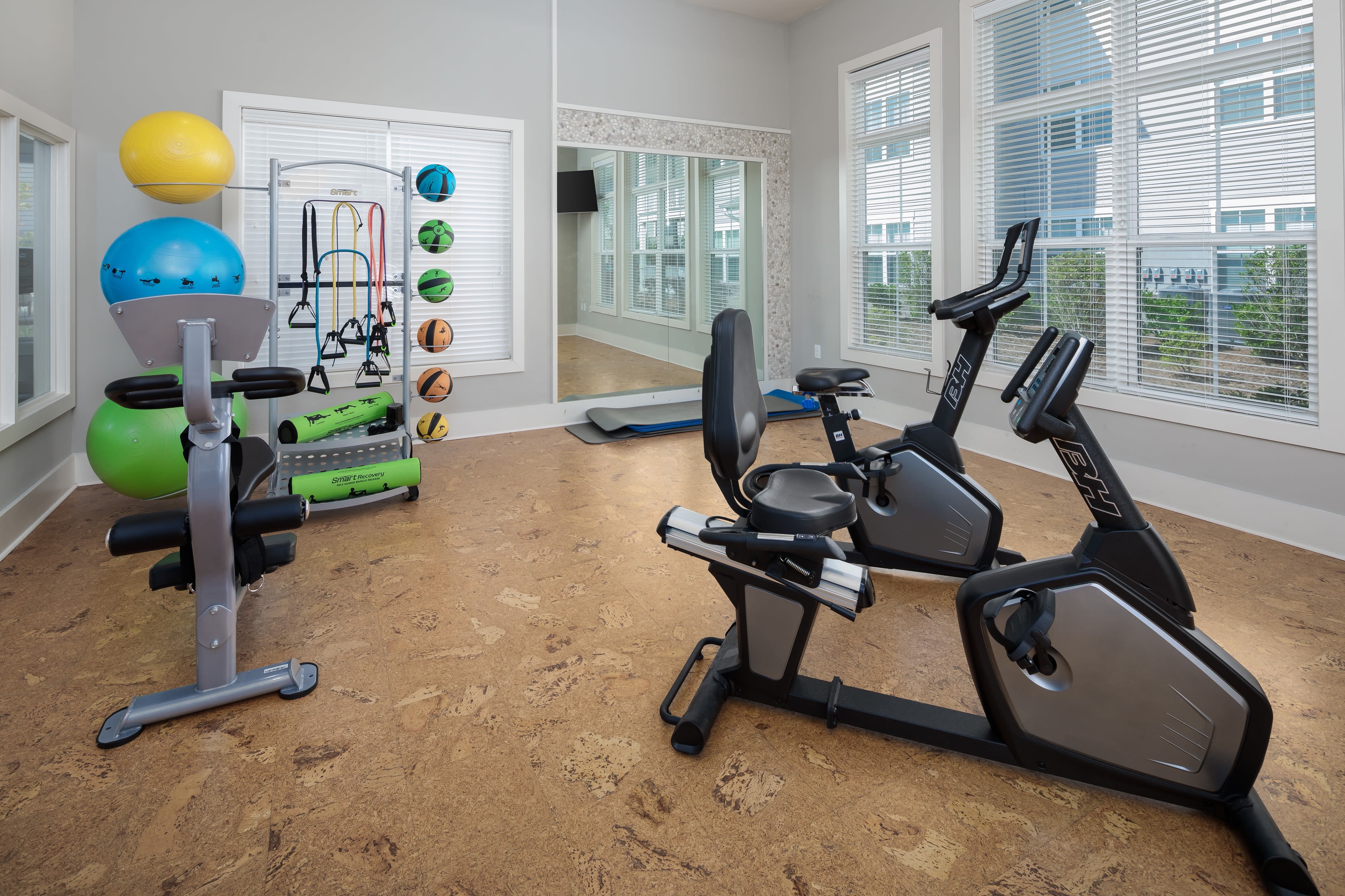 Full state of the art fitness area for residents at The Isaac in Summerville, South Carolina