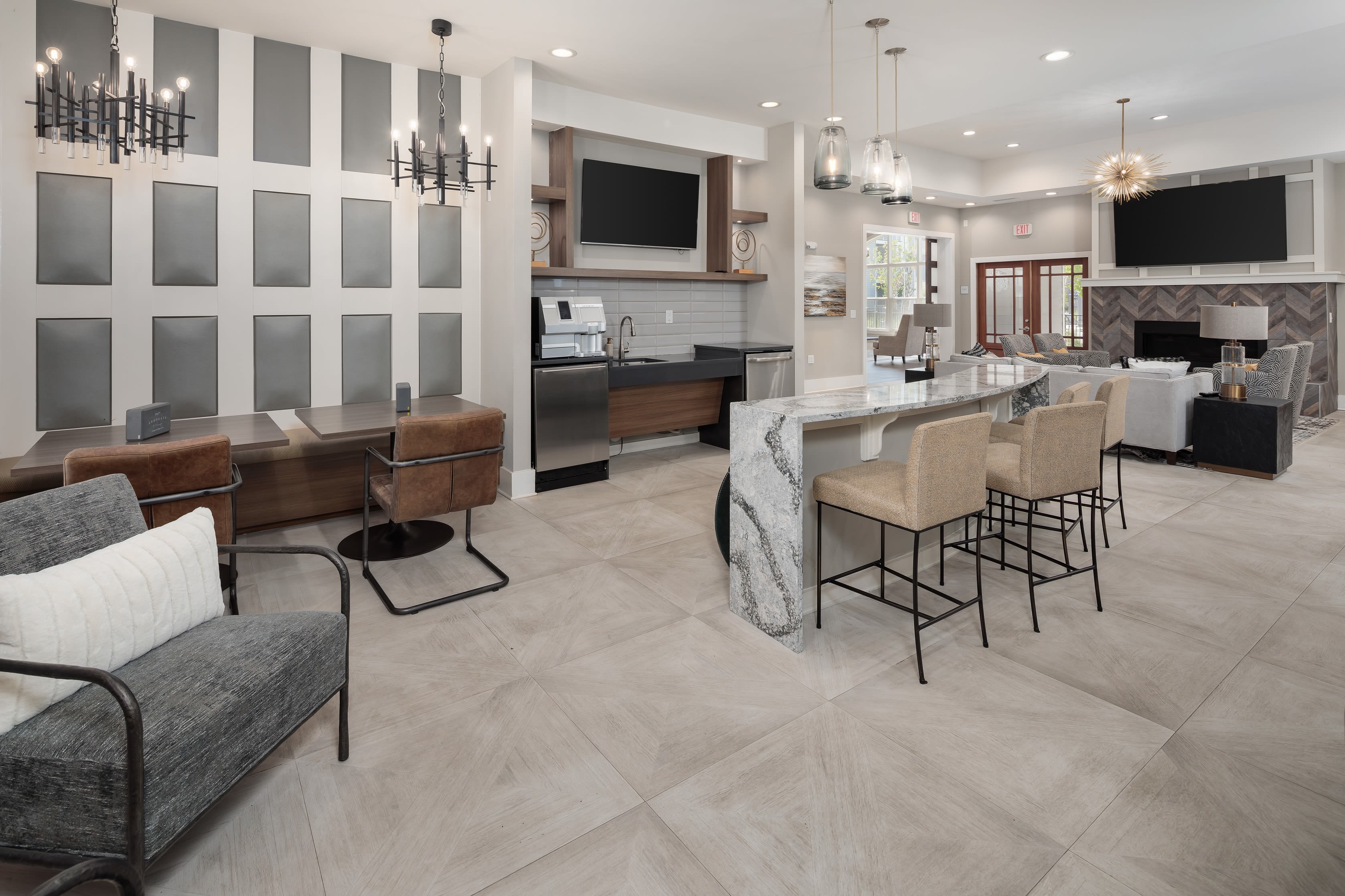 Clubhouse for residents to work in at The Isaac in Summerville, South Carolina