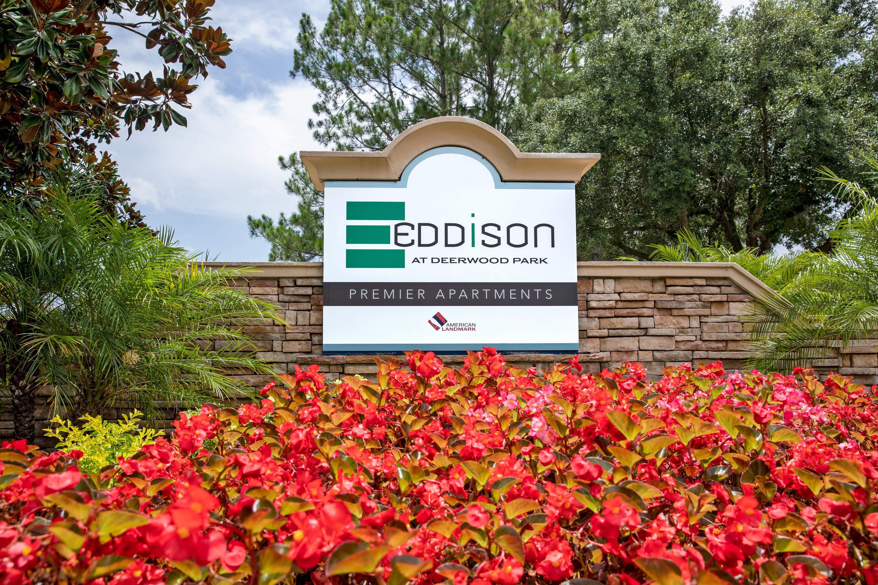 Entrance at Eddison at Deerwood Park in Jacksonville, Florida