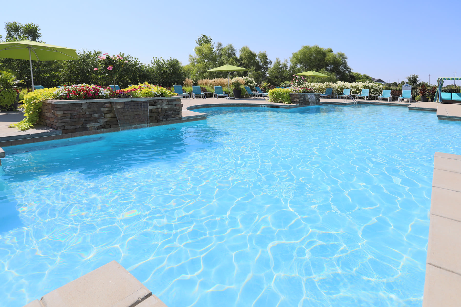 Saltwater swimming pool at Palmera Apartments