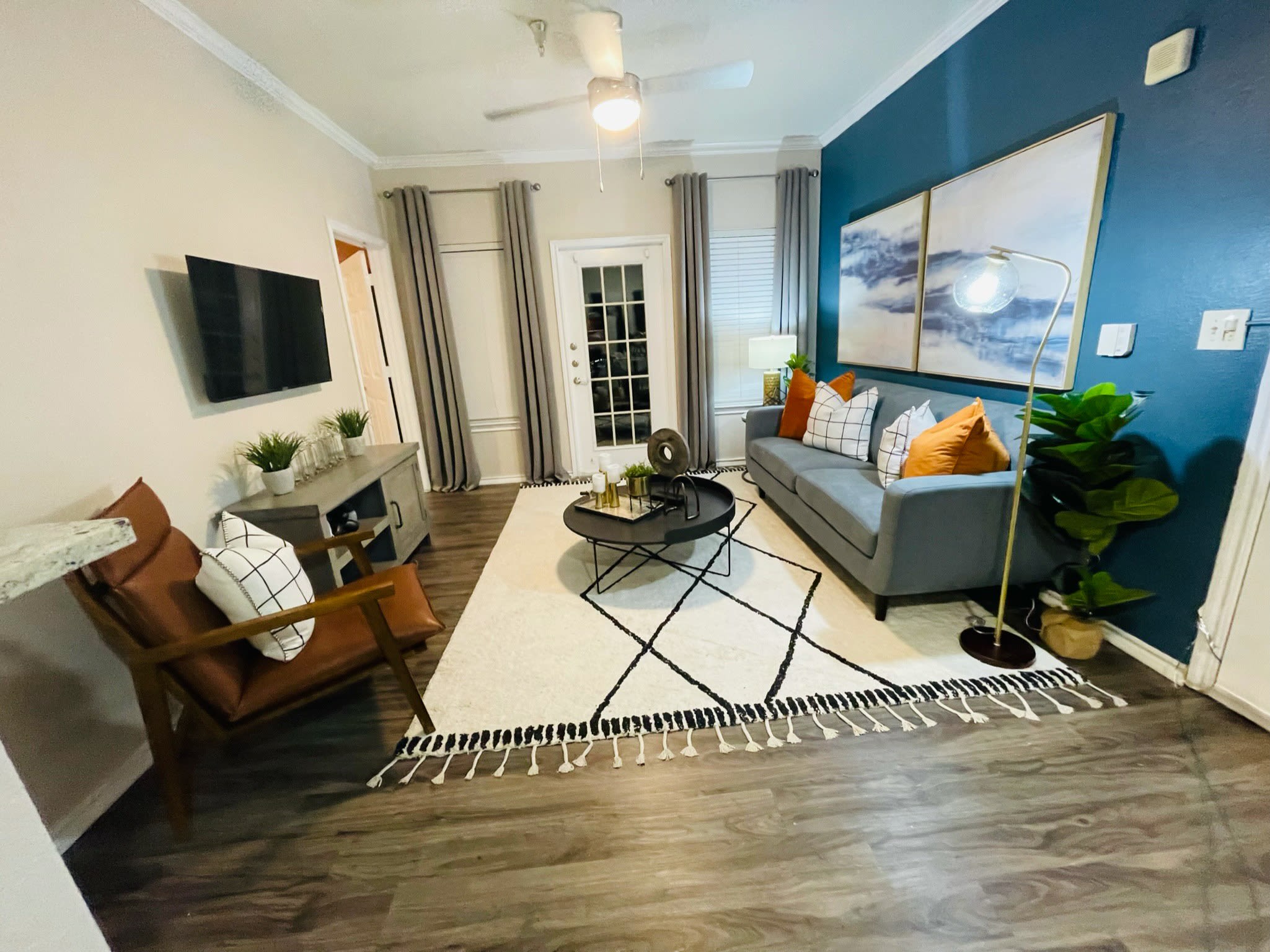 A private balcony at The Aidan in Lewisville, Texas
