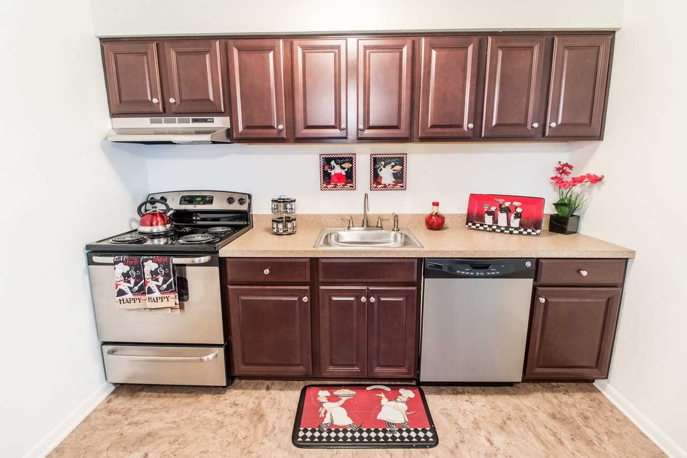 Model kitchen at Silver Lake Manor in Clementon, New Jersey