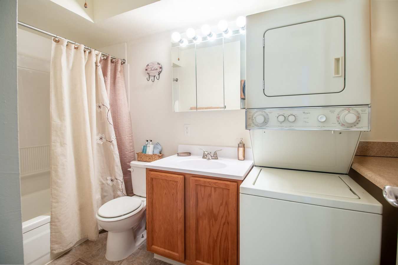 Model bathroom at Mill Village in Millville, New Jersey