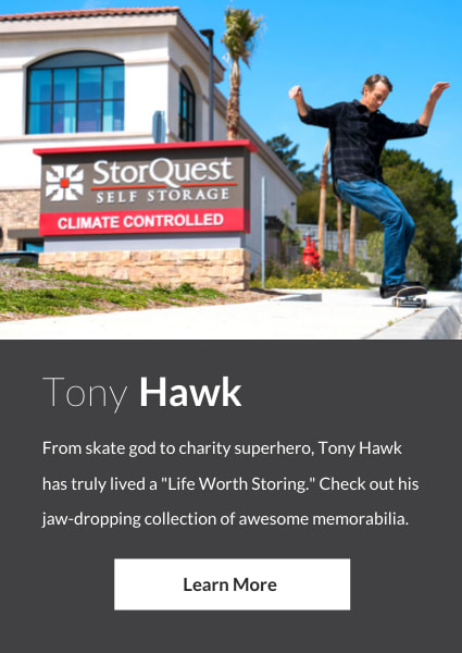 Meet Tony Hawk, an ambassador for StorQuest Self Storage in Santa Monica, California