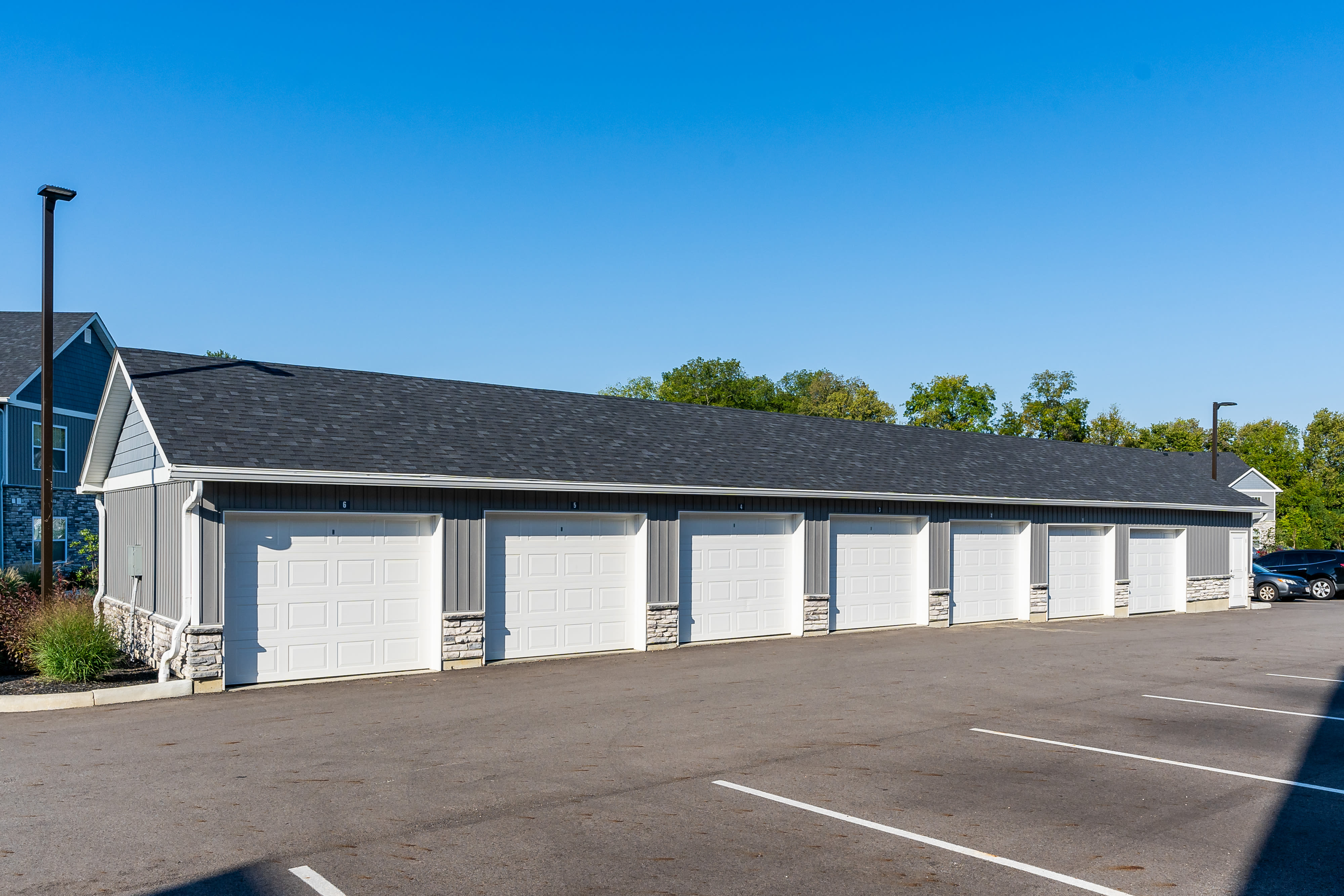 Enjoy apartments with garages at Alexander Pointe Apartments in Maineville, Ohio
