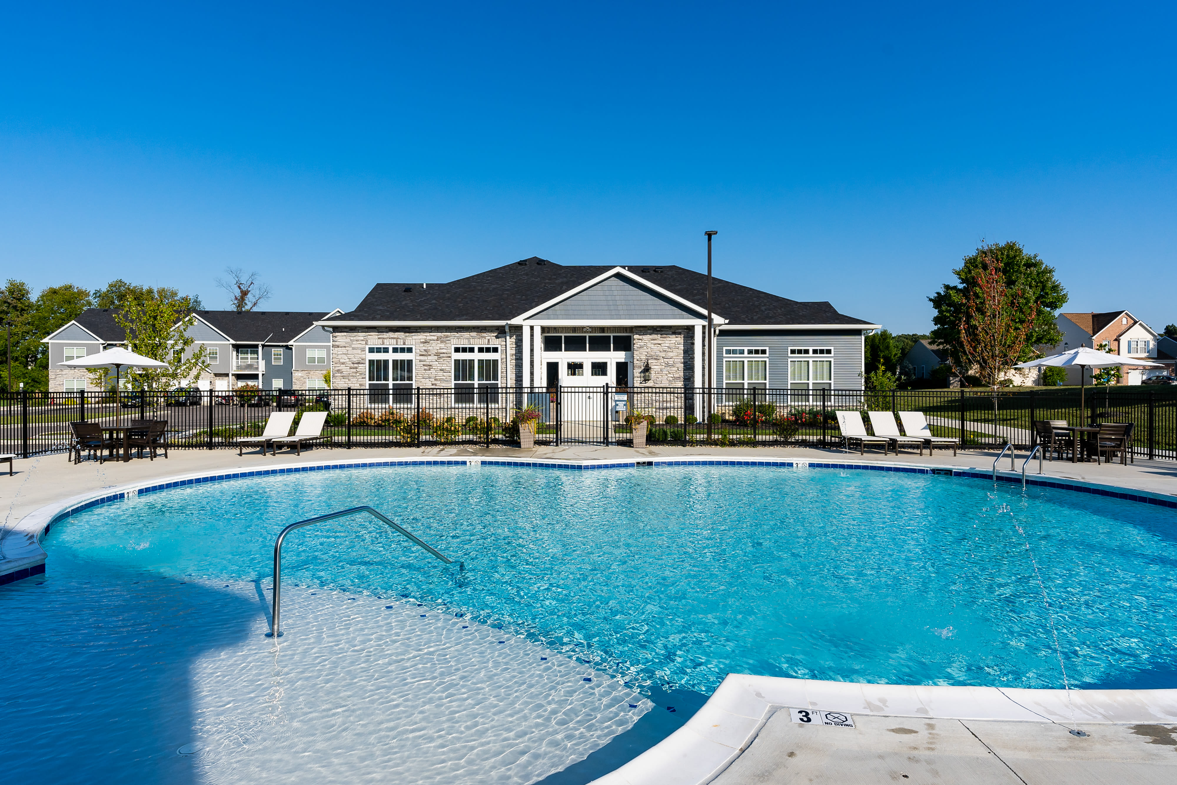 Sparkling swimming pool at Alexander Pointe Apartments in Maineville, Ohio