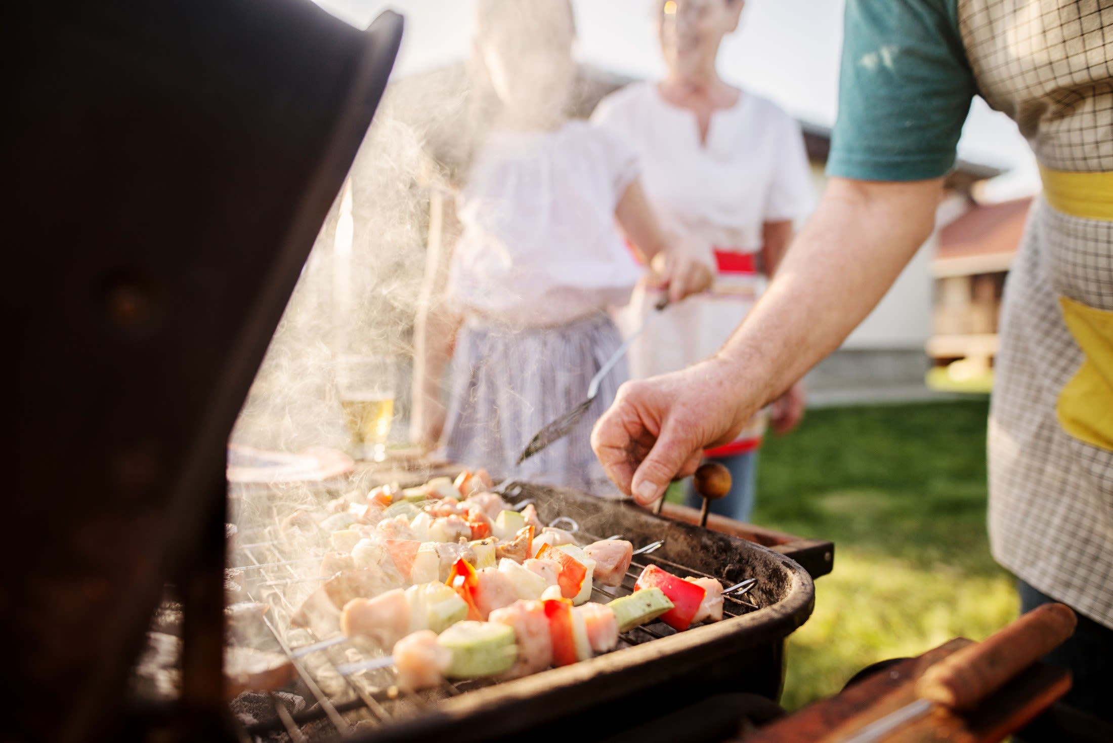 Residents grilling at Wadsworth Shores in Virginia Beach, Virginia