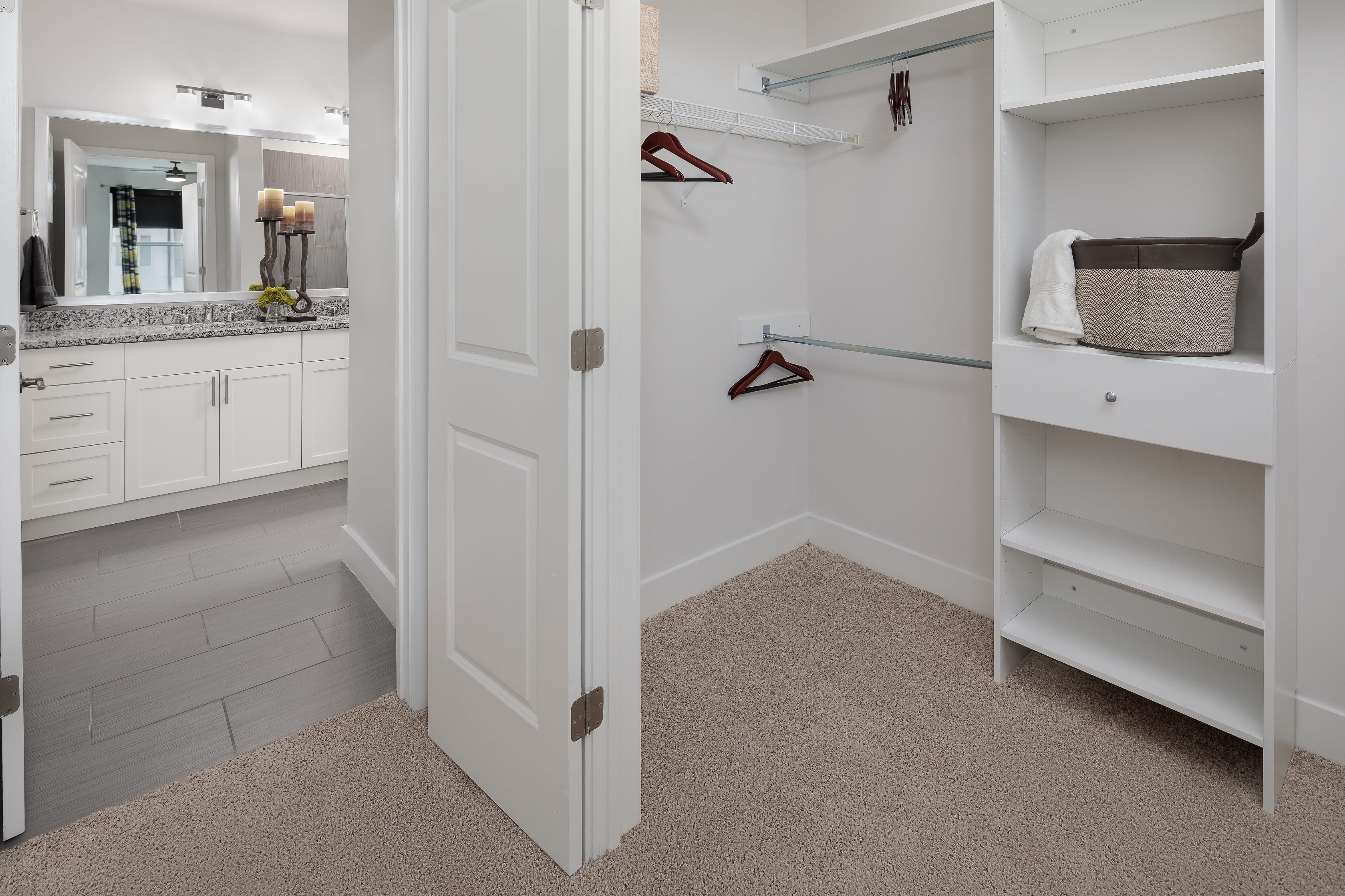 Very spacious closet in the bedroom at Central Station on Orange in Orlando, Florida