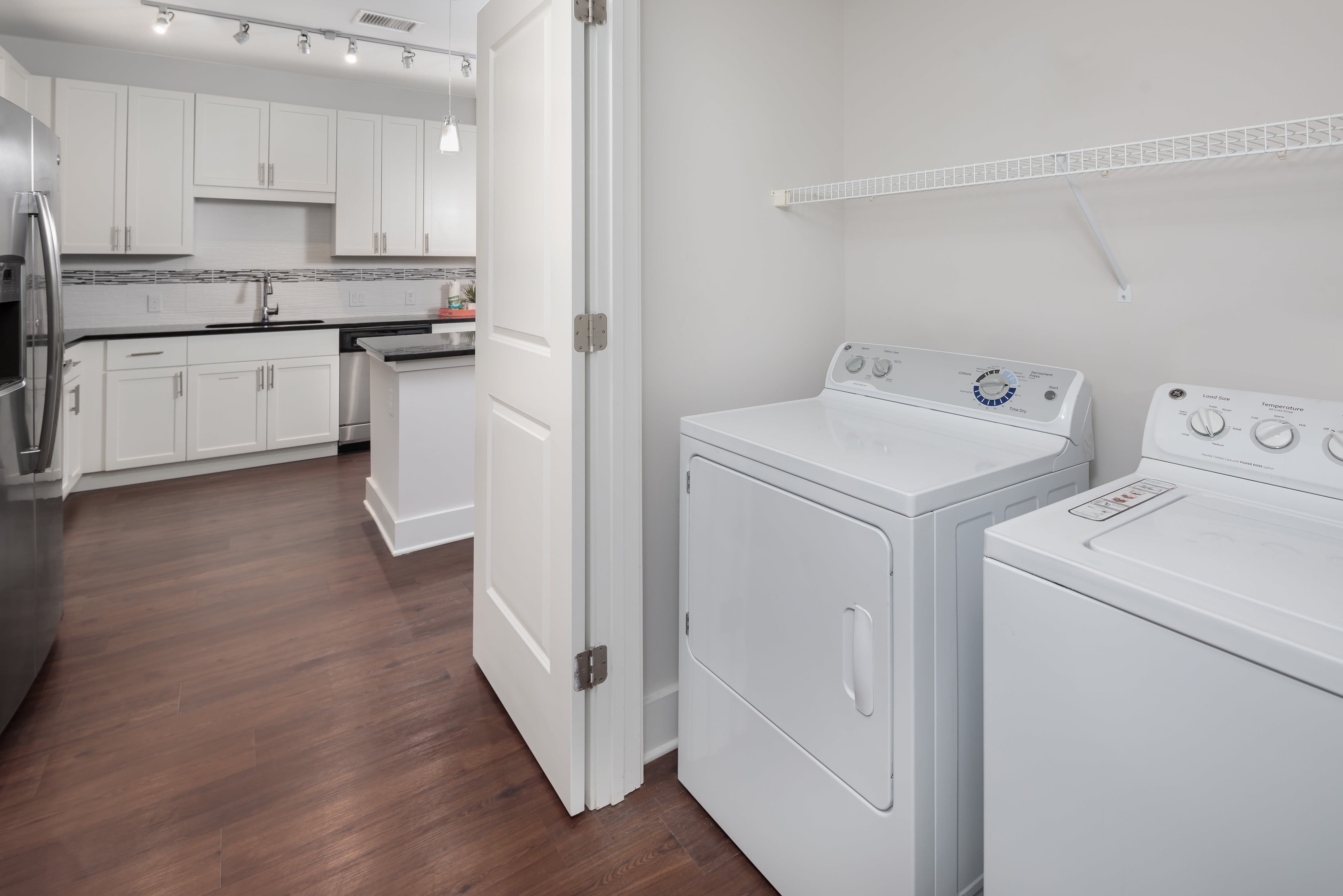 Washer and dryer in home at Central Station on Orange in Orlando, Florida