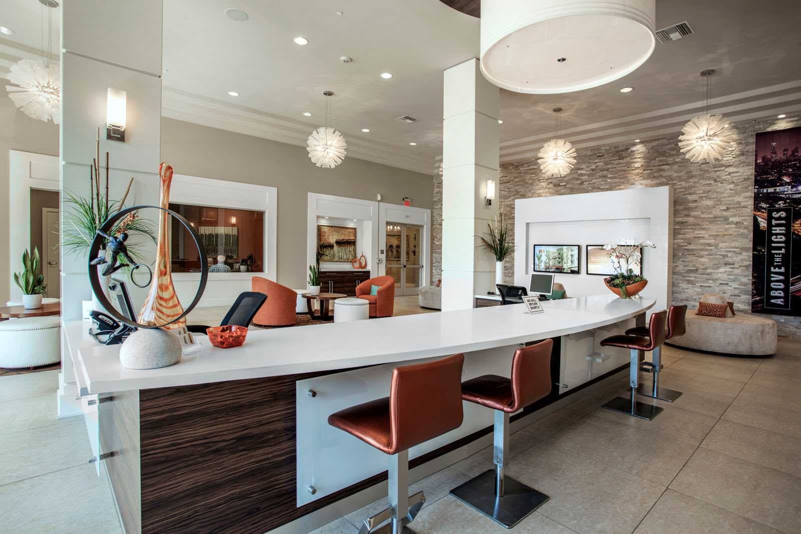 Front desk at The Boulevard Apartment Homes in Woodland Hills, California