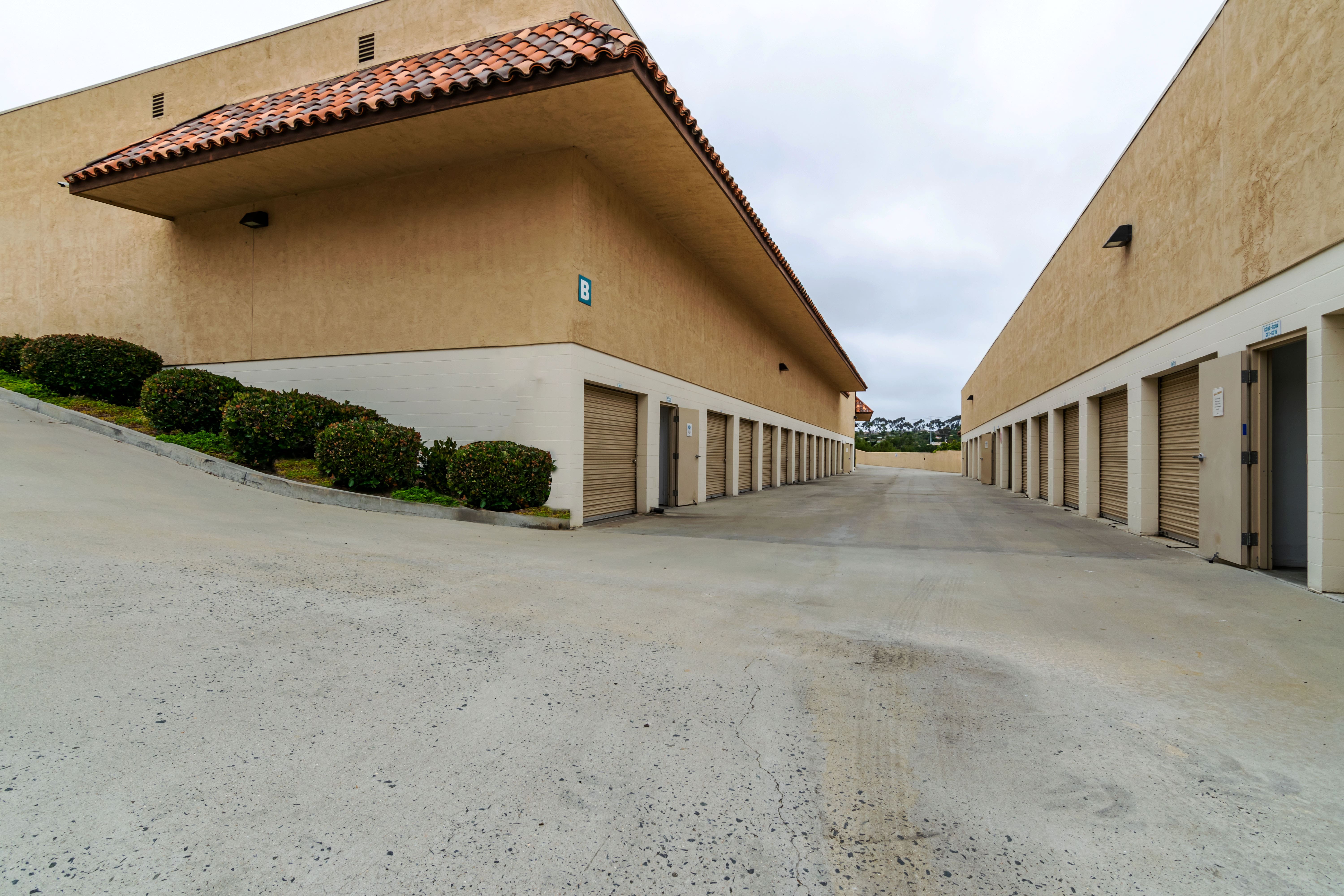 Drive-up storage units at Encinitas Self Storage in Encinitas, CA