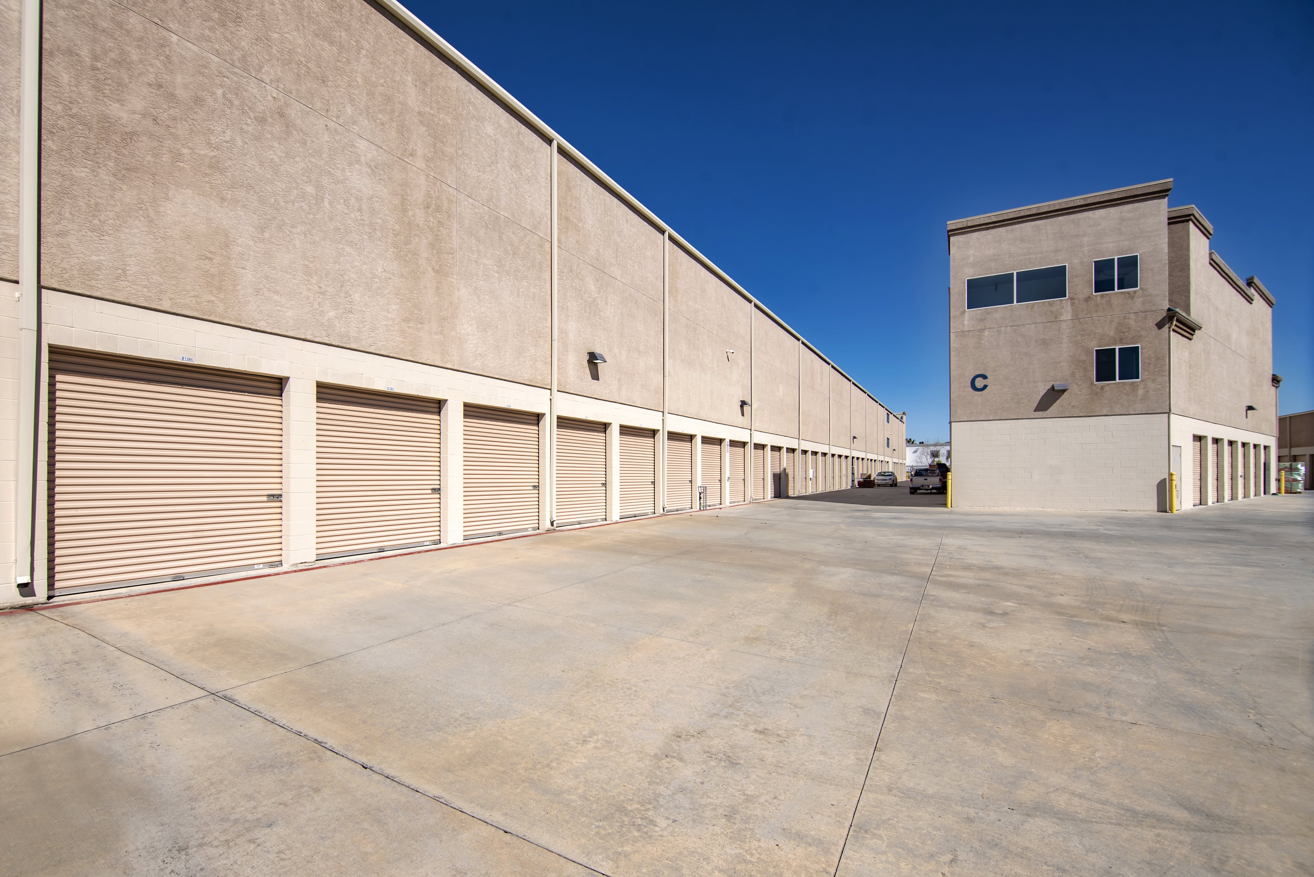 Outdoor storage units at Jamacha Point Self Storage in Spring Valley, CA