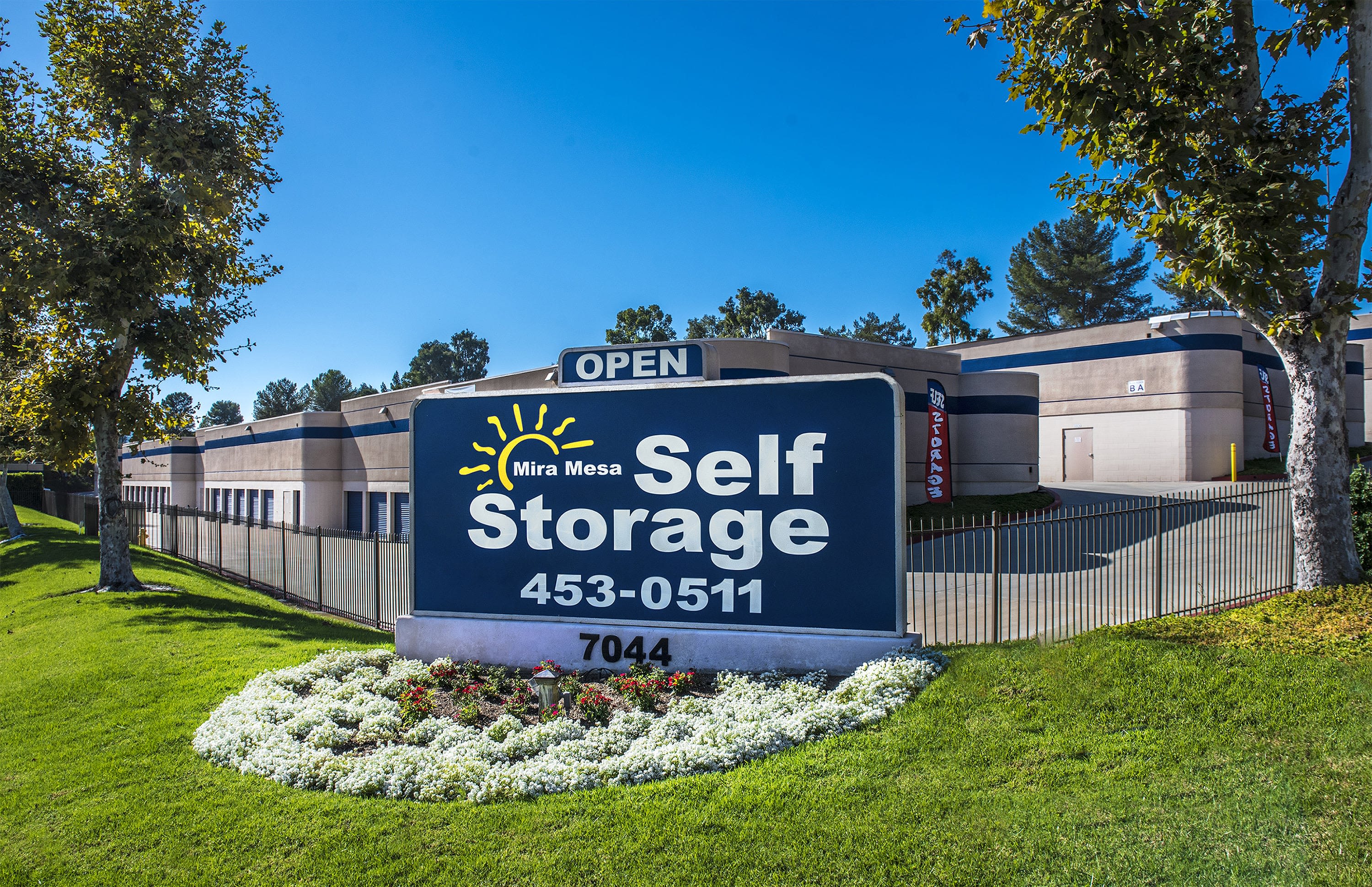 Facility signage at Mira Mesa Self Storage in San Diego, CA