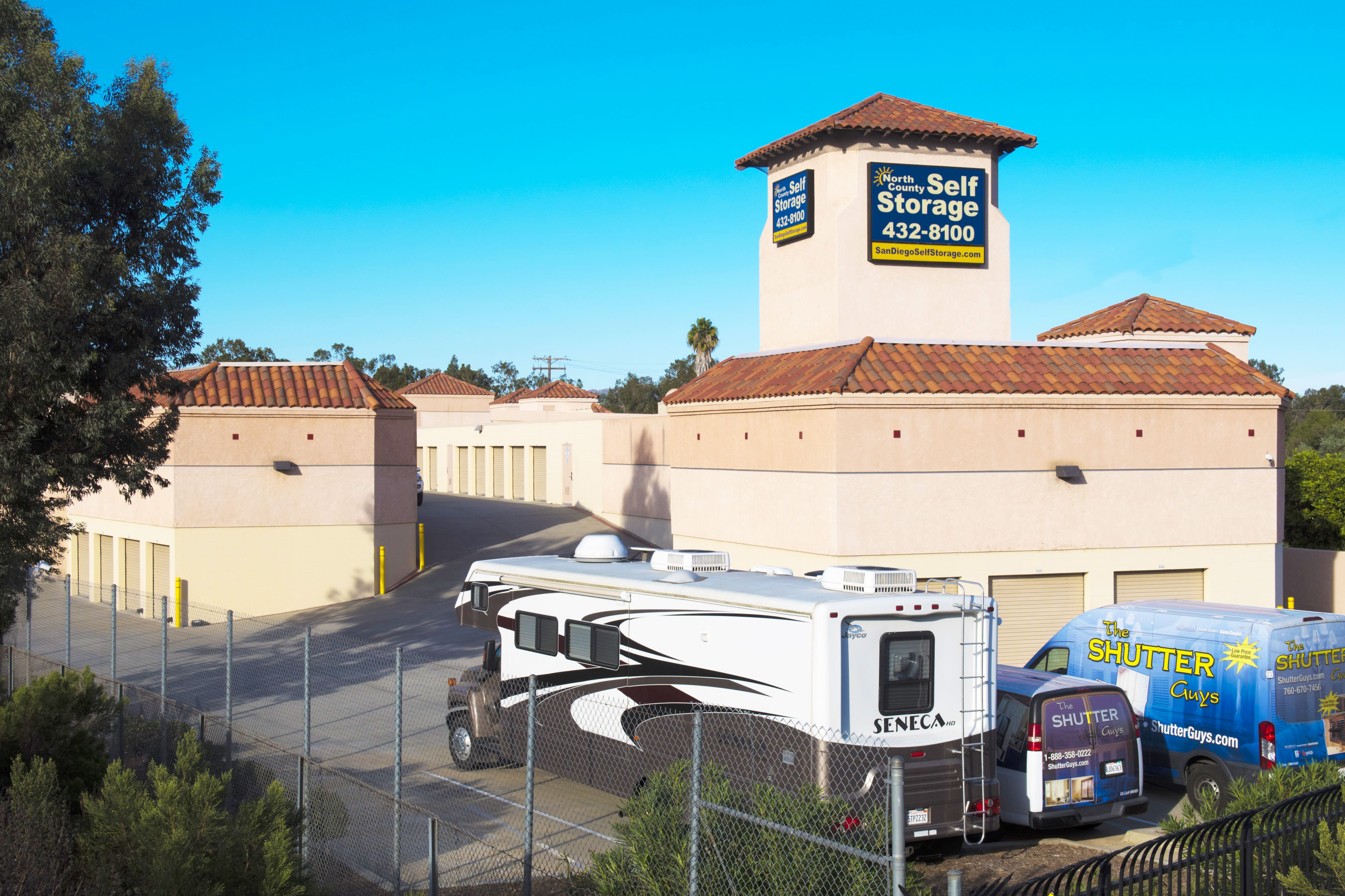 The facility grounds at North County Self Storage in Escondido, CA