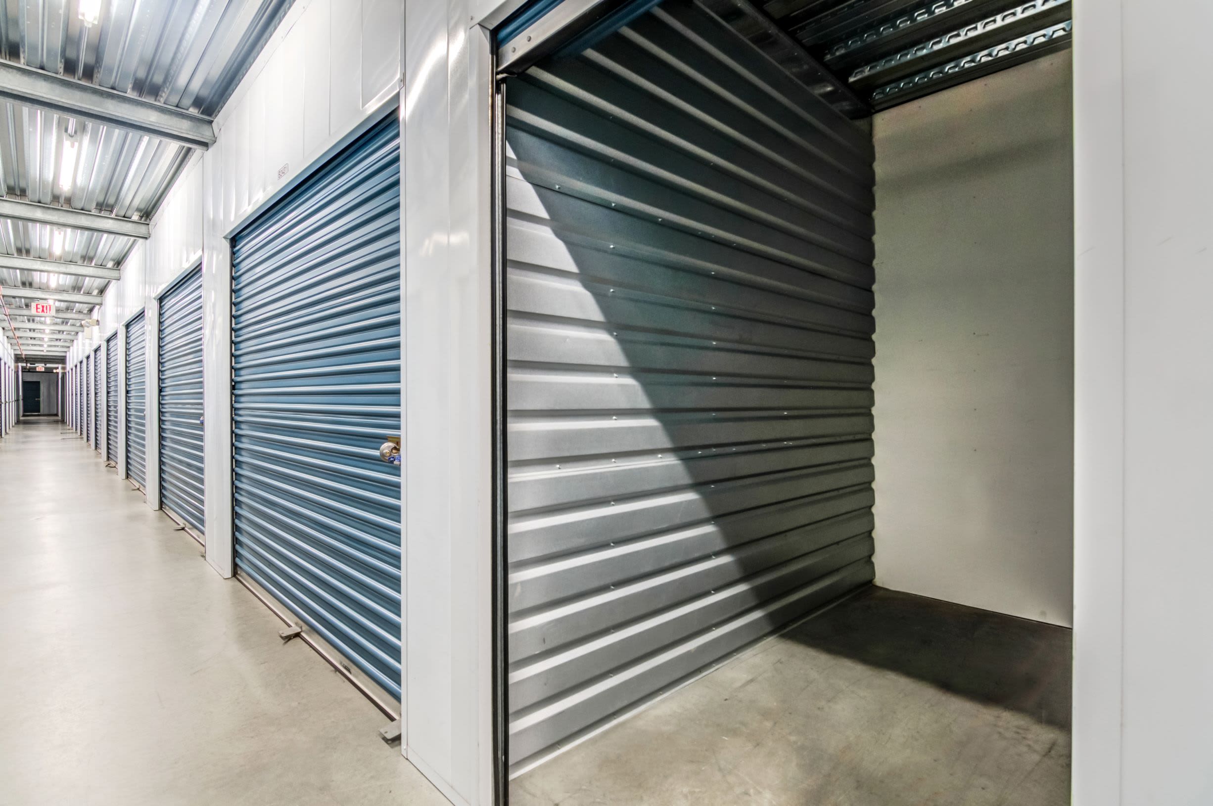 An interior storage unit at Olivenhain Self Storage in Encinitas, CA