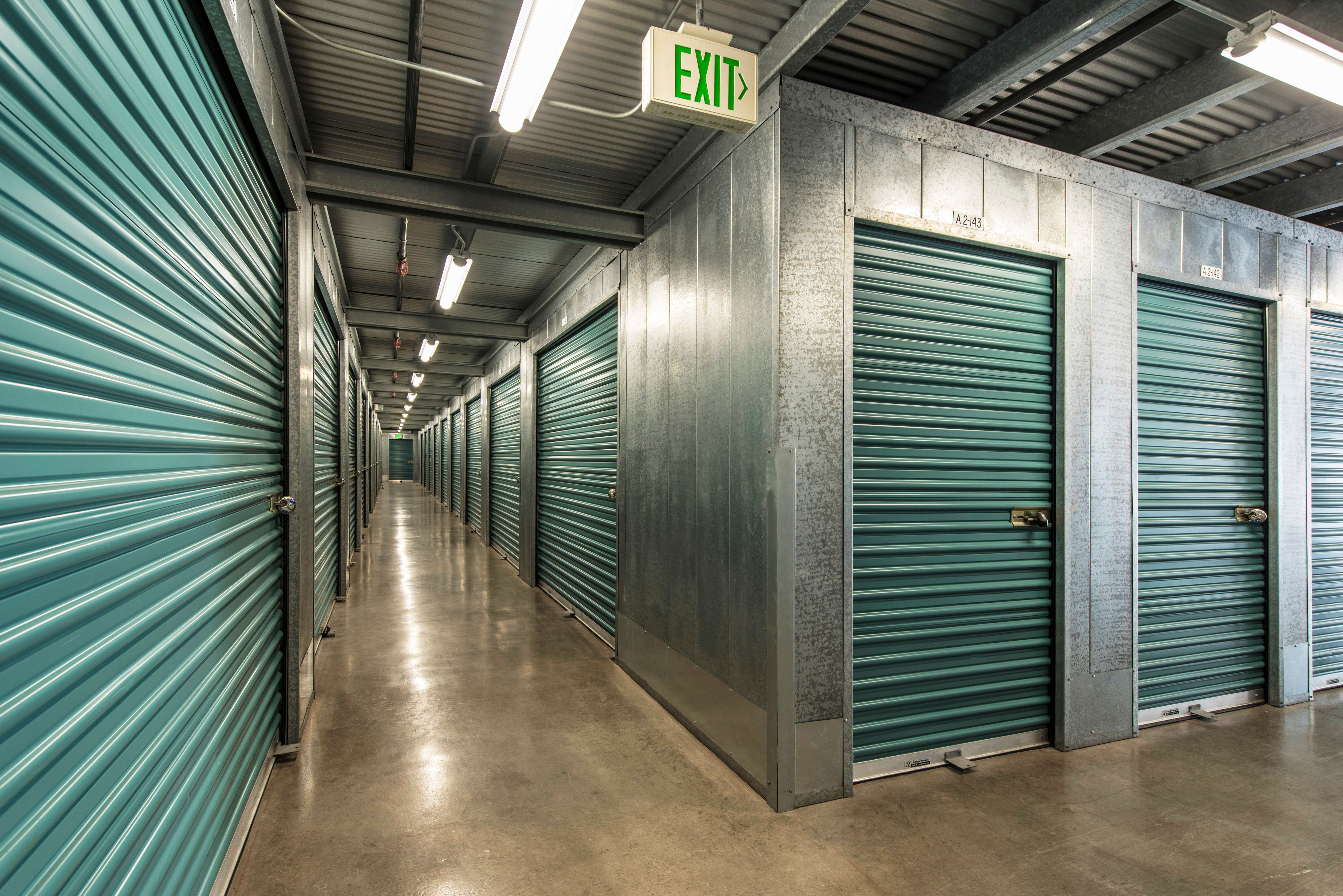 An interior hallway at Olivenhain Self Storage in Encinitas, CA