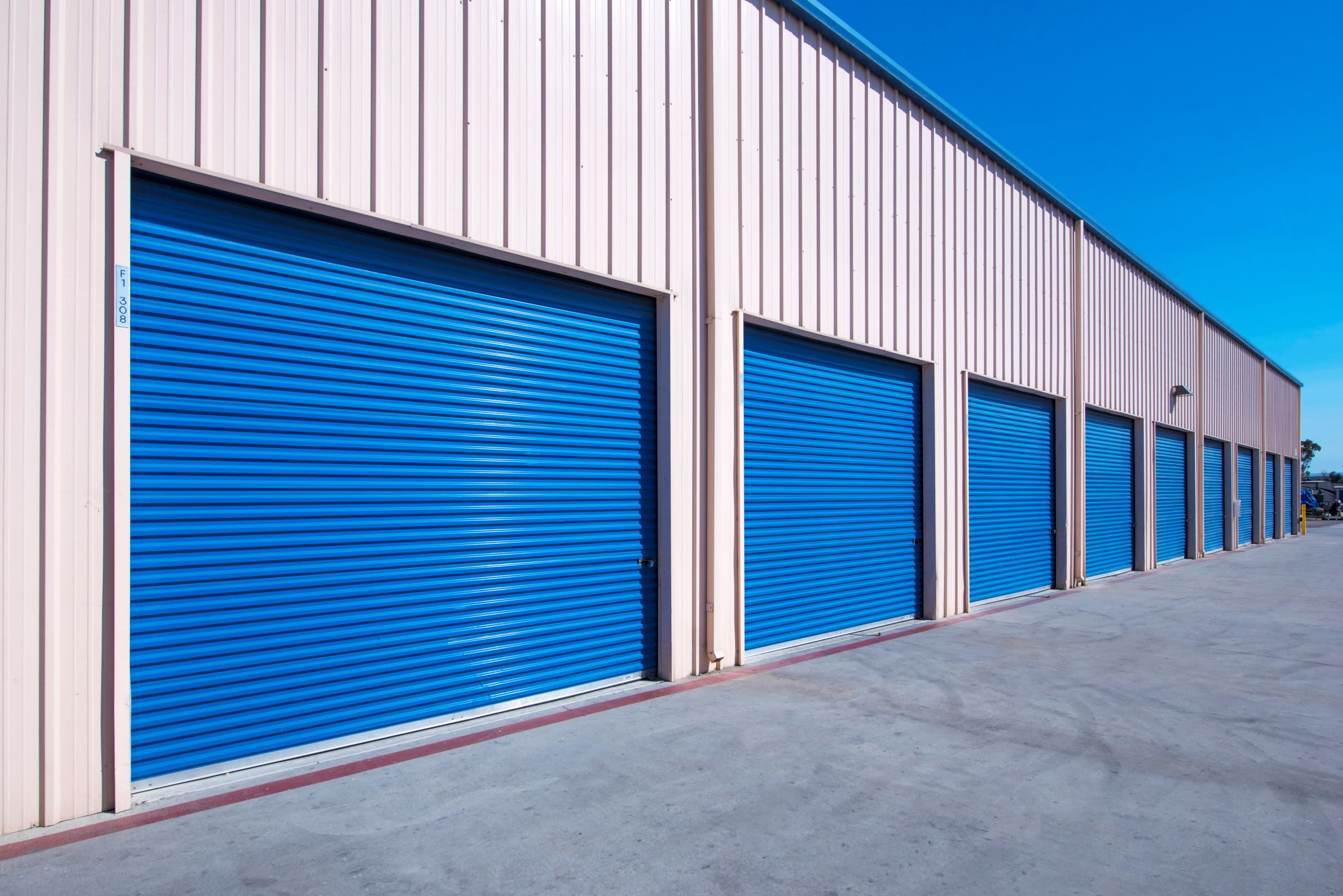 Large outdoor storage units at Otay Crossing Self Storage in San Diego, CA