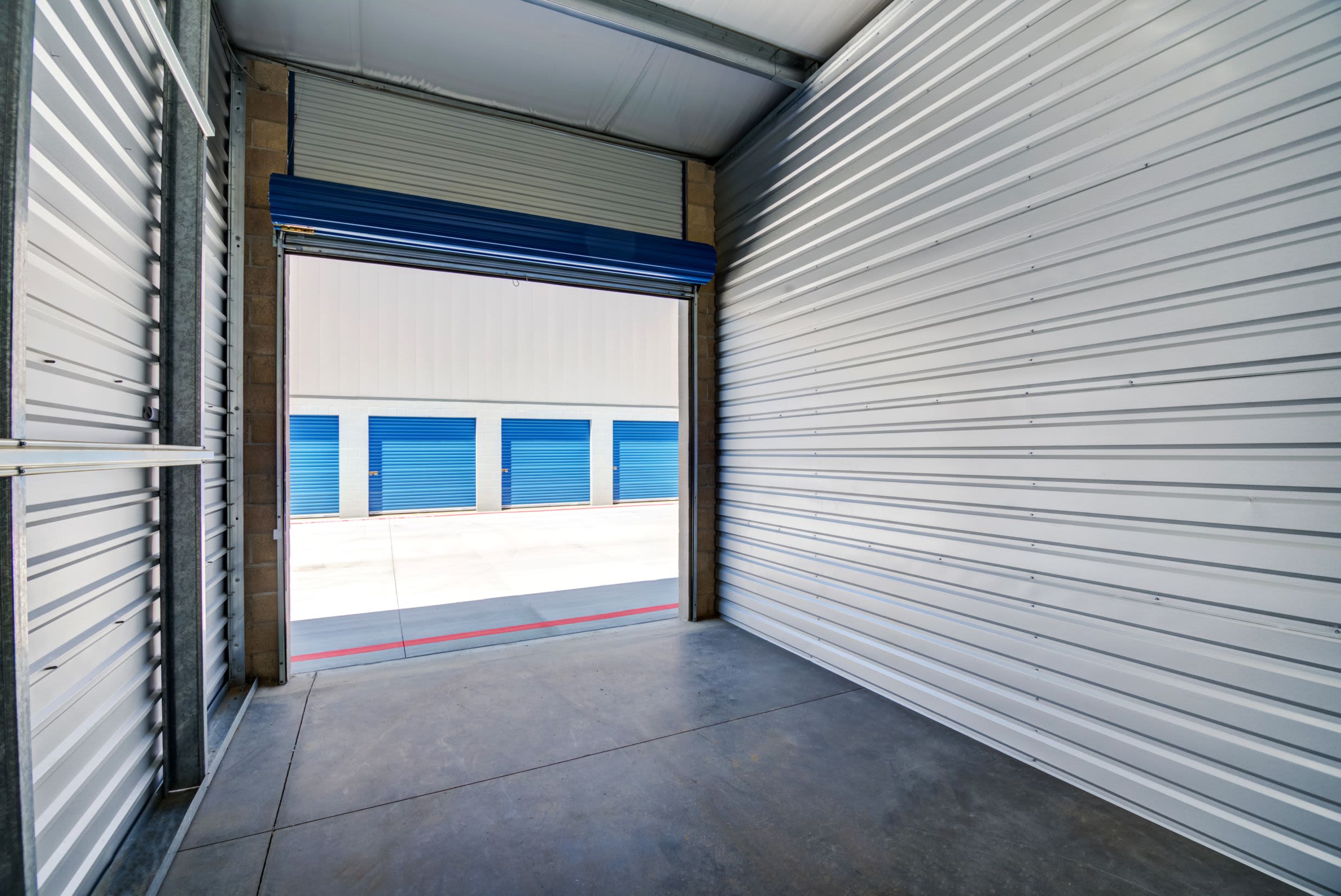 View from within a storage unit at Silverhawk Self Storage in Murrieta, CA