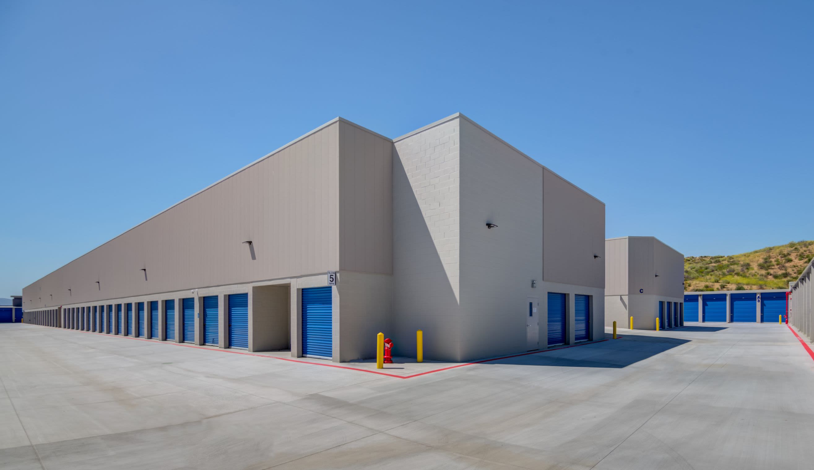 Drive-up units at Silverhawk Self Storage in Murrieta, CA