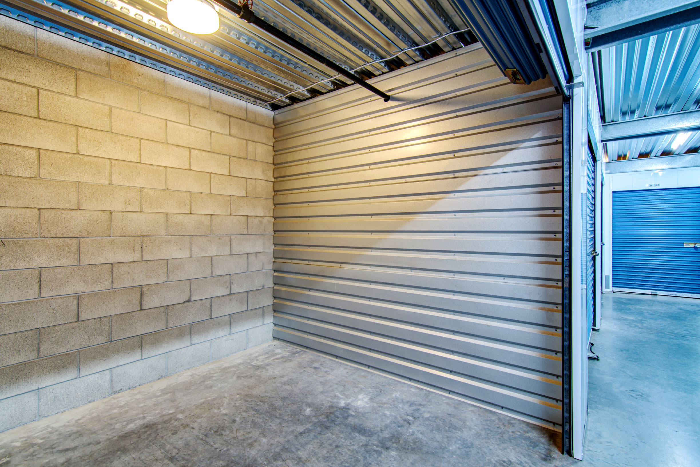 An empty storage unit at Smart Self Storage of Solana Beach in Solana Beach, CA