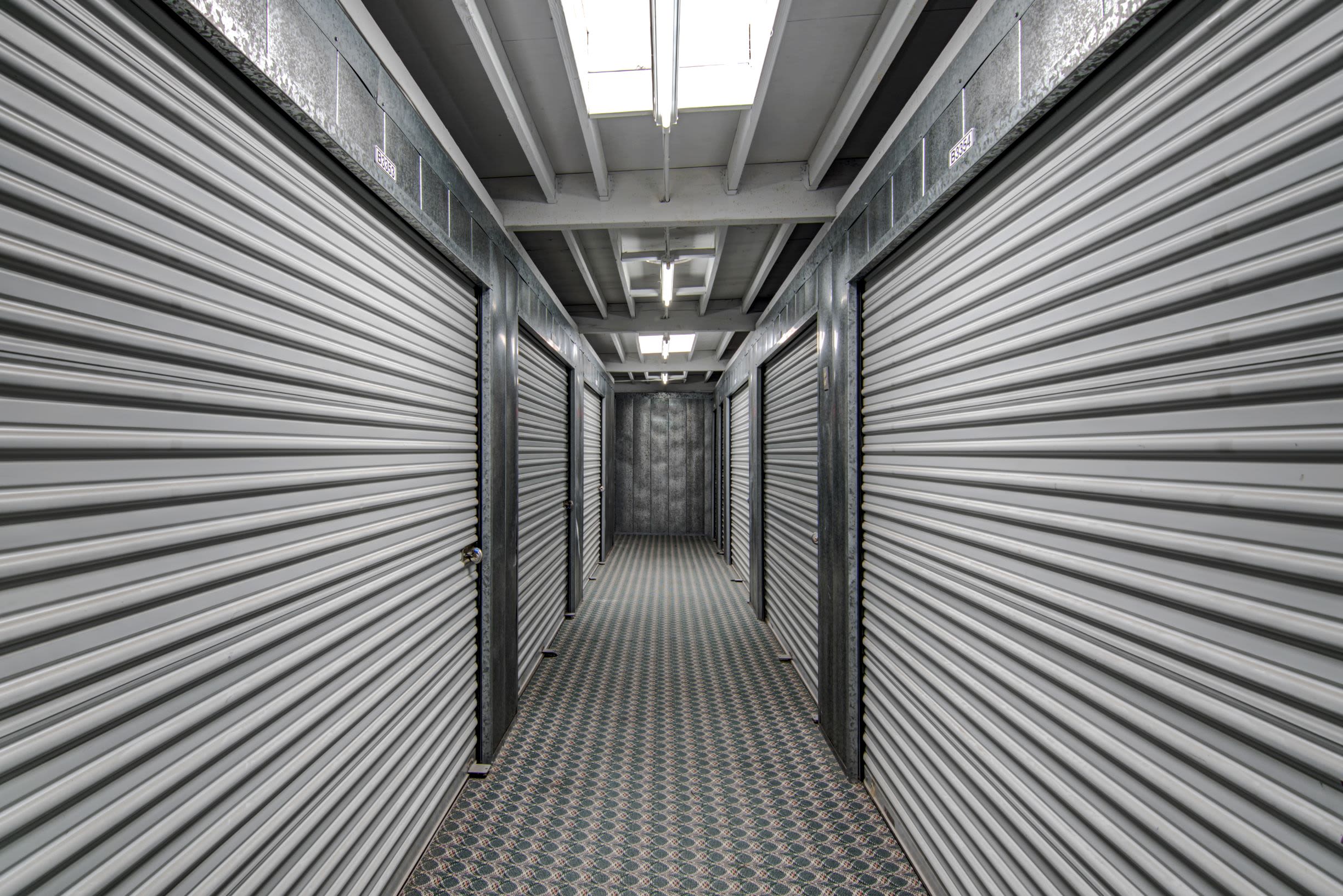 A hallway at Sorrento Valley Self Storage in San Diego, California