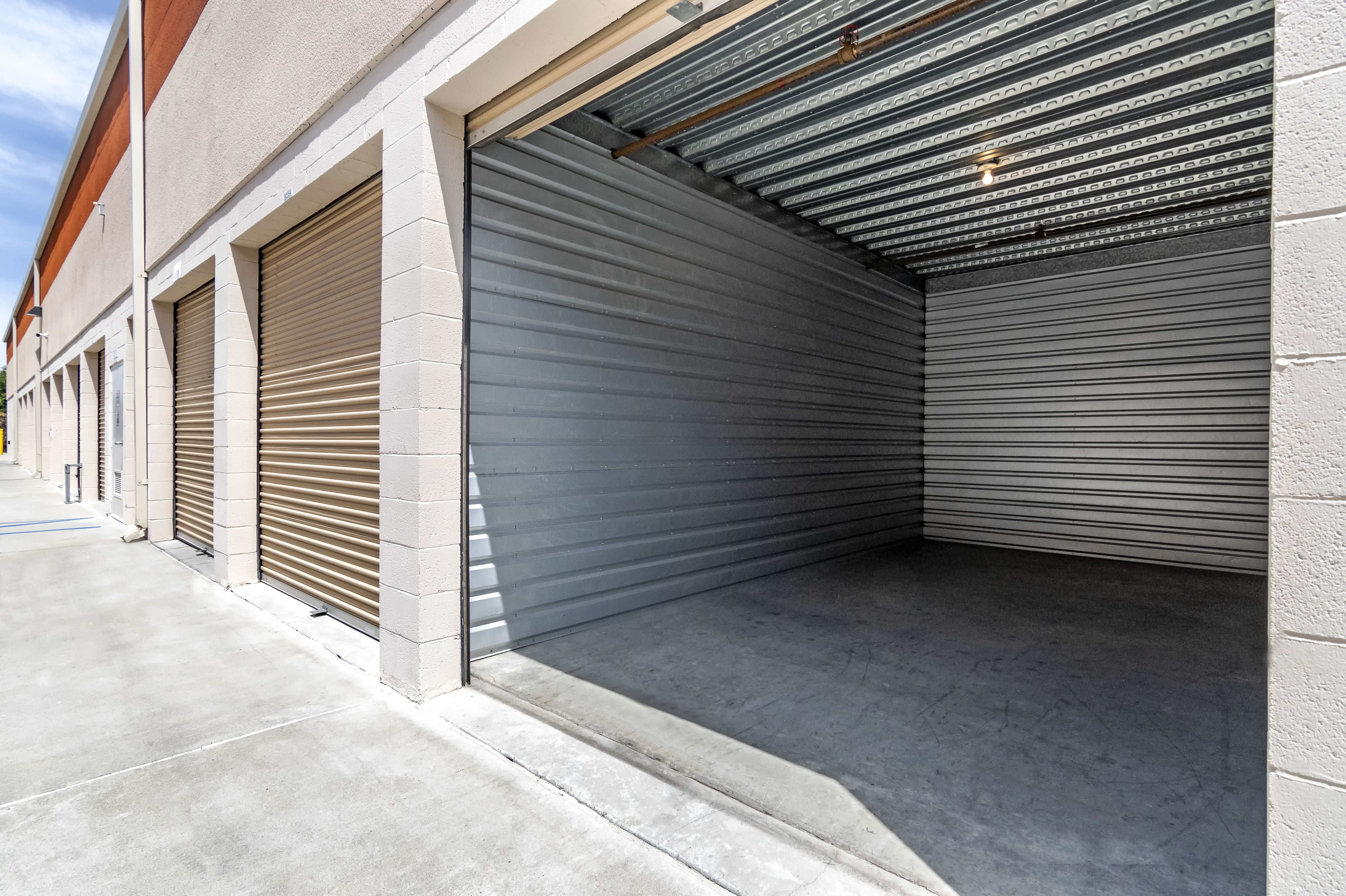 A spacious outdoor storage unit at National/54 Self Storage in National City, CA