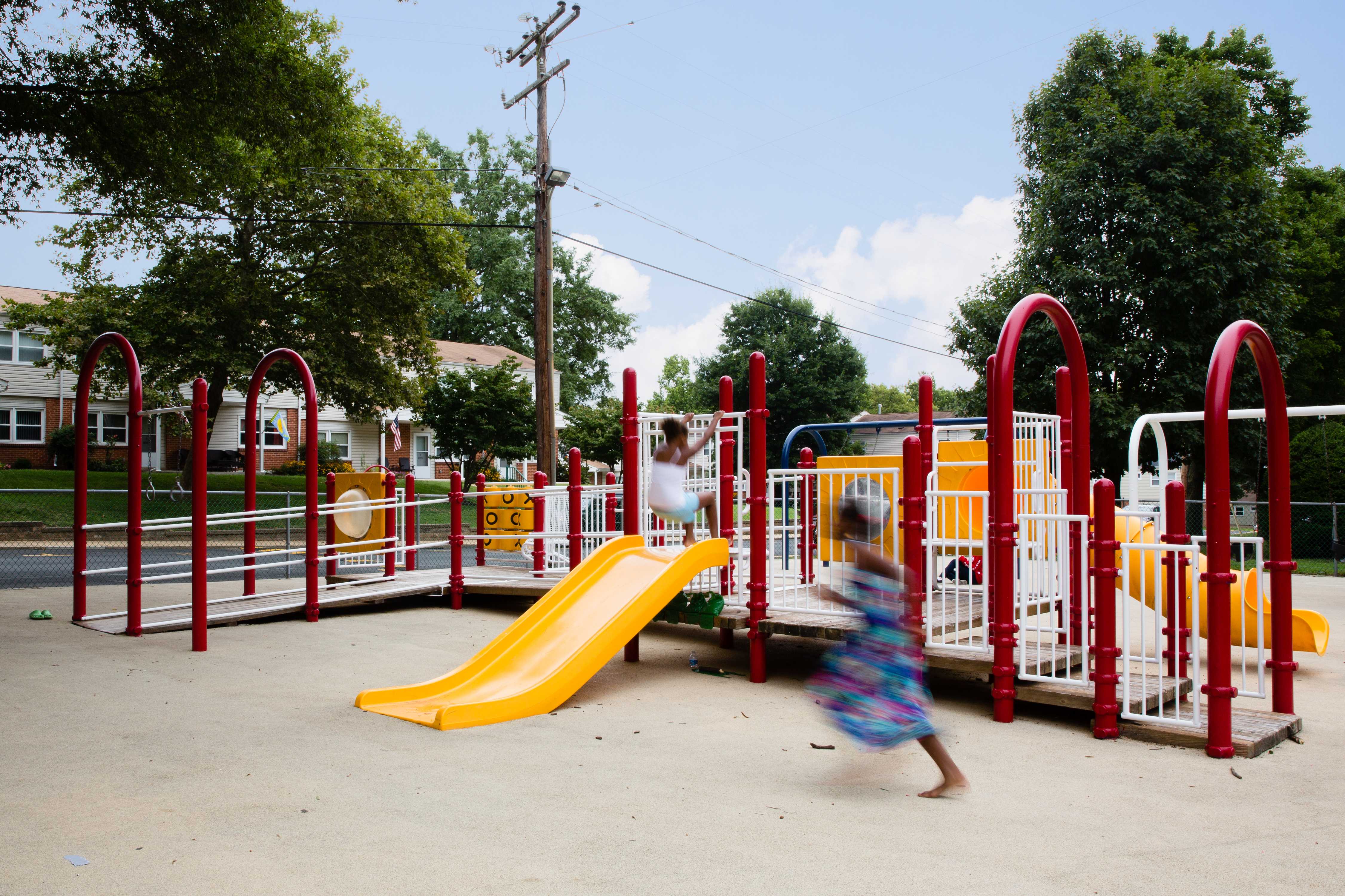 A playground for children at North Severn Village in Annapolis, Maryland