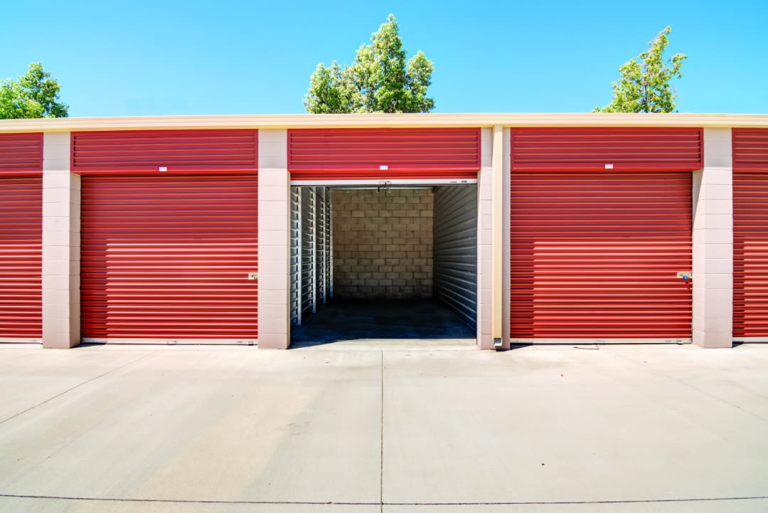 Inside of a storage unit at Butterfield Ranch Self Storage in Temecula, CA