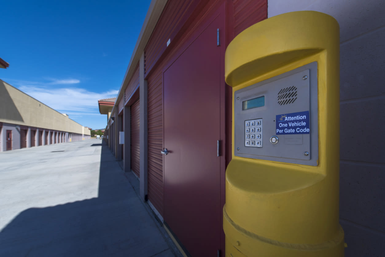 An entry pad at Butterfield Ranch Self Storage in Temecula, CA