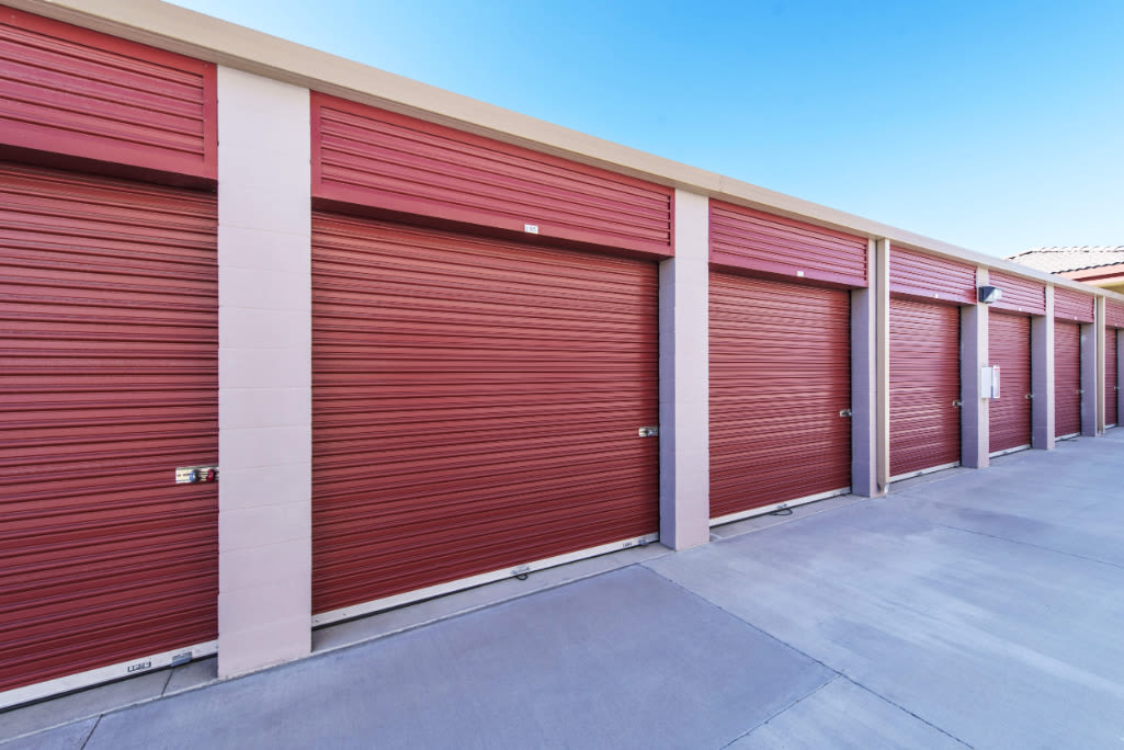 An exterior unit door at Butterfield Ranch Self Storage in Temecula, CA