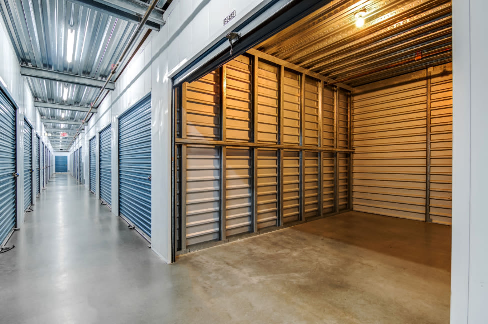 An interior storage unit at Carlsbad Self Storage in Carlsbad, CA
