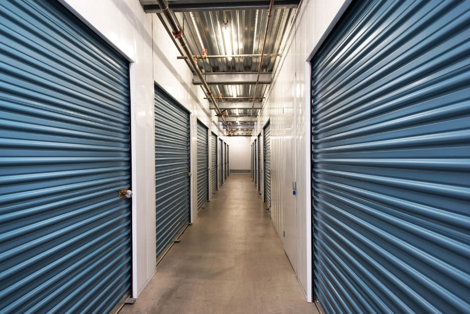 A long hallway at Carlsbad Self Storage in Carlsbad, CA