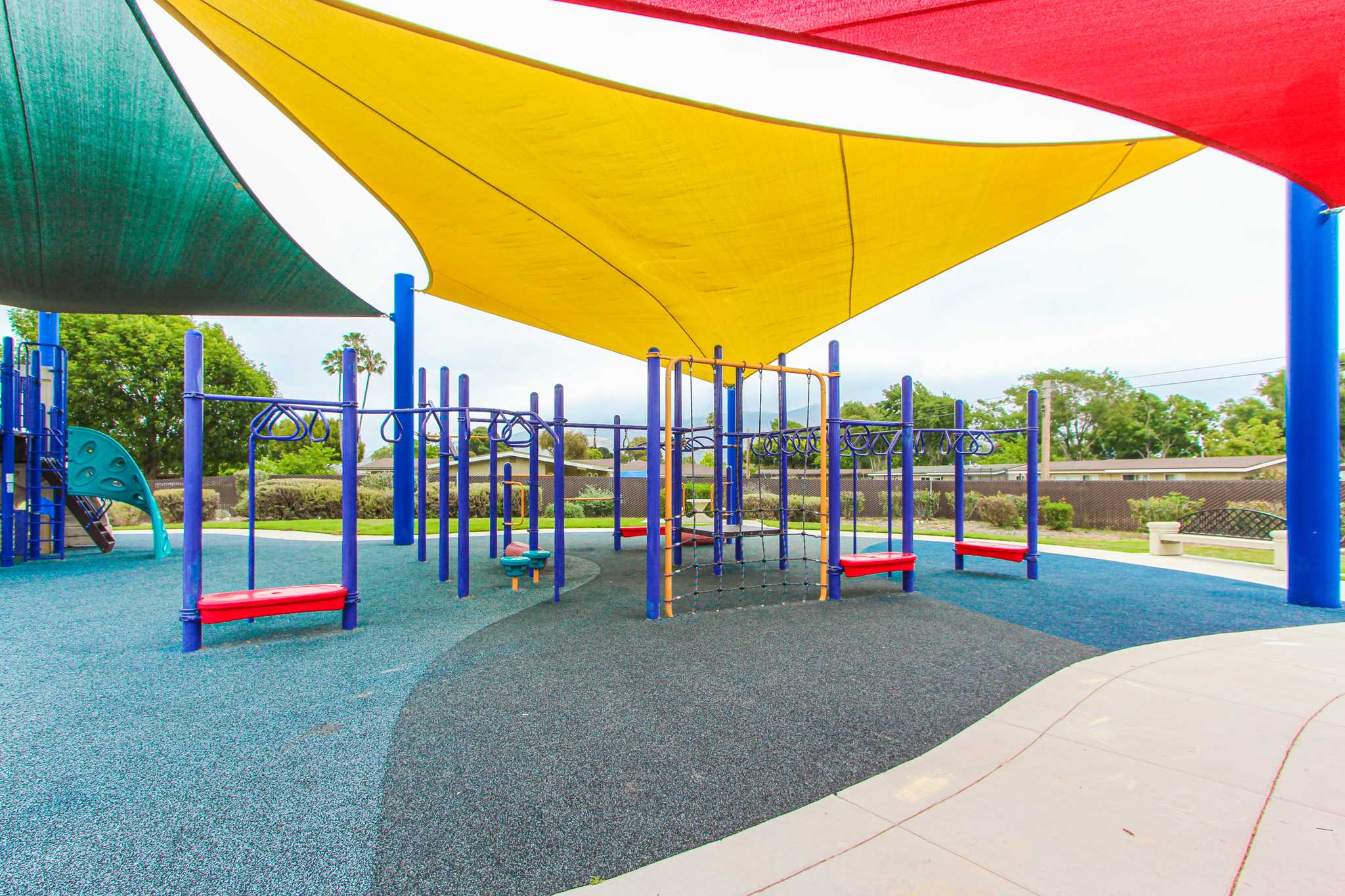 Another view of a shade covered playground at Santa Rosa in Point Mugu, California