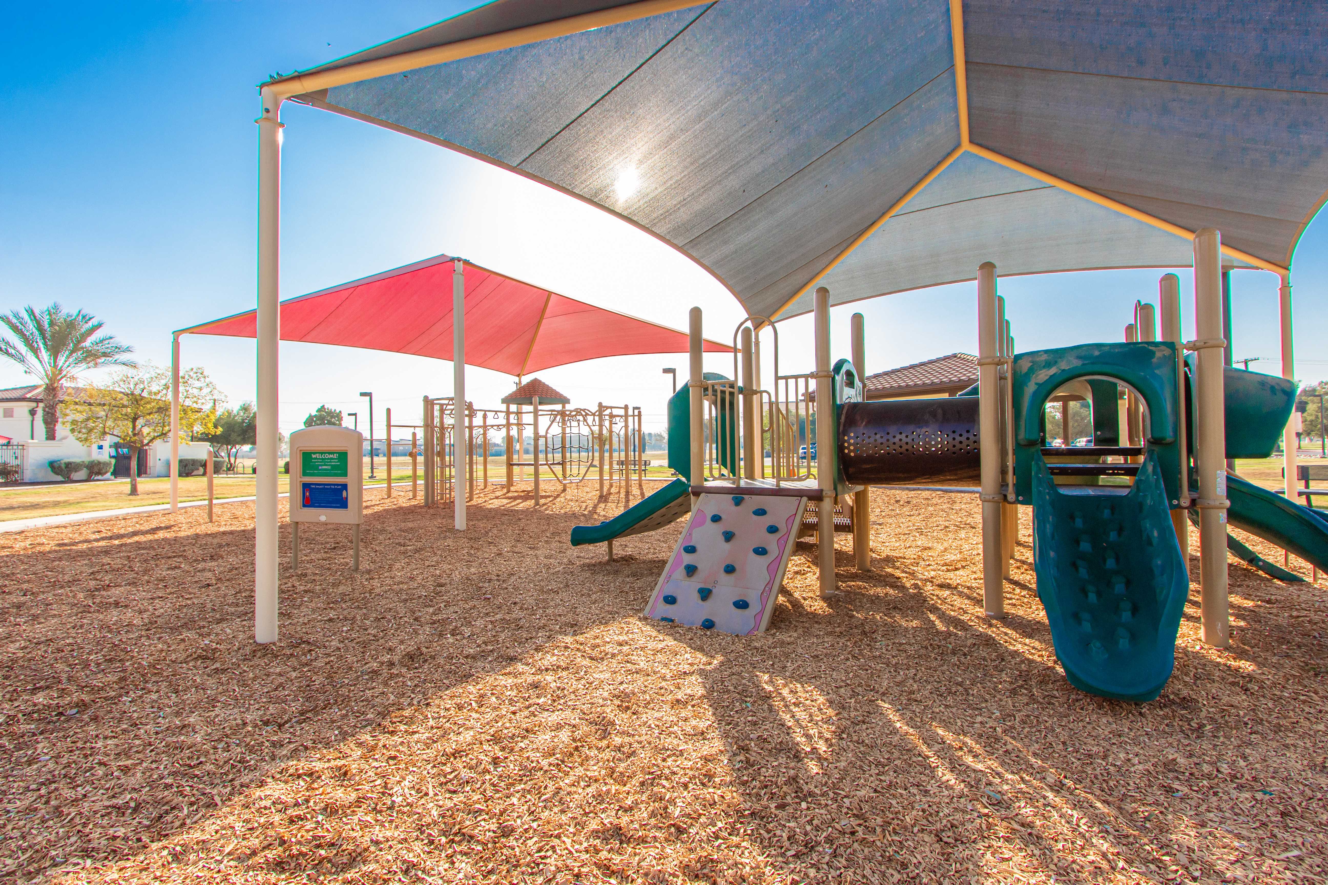 A playground at Stone Park in Lemoore, California