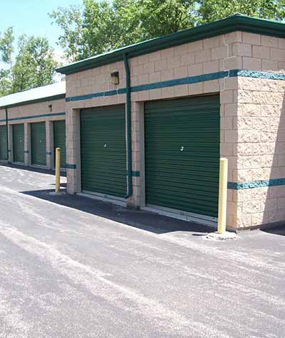 Outdoor self storage units at Mini Storage Depot in Grand Rapids, Michigan.