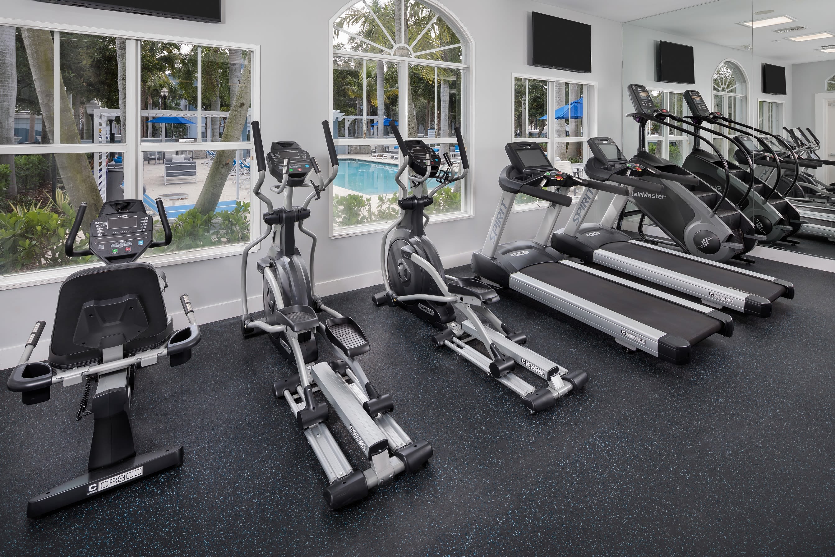 Onsite fitness center at The Pearl in Ft Lauderdale, Florida