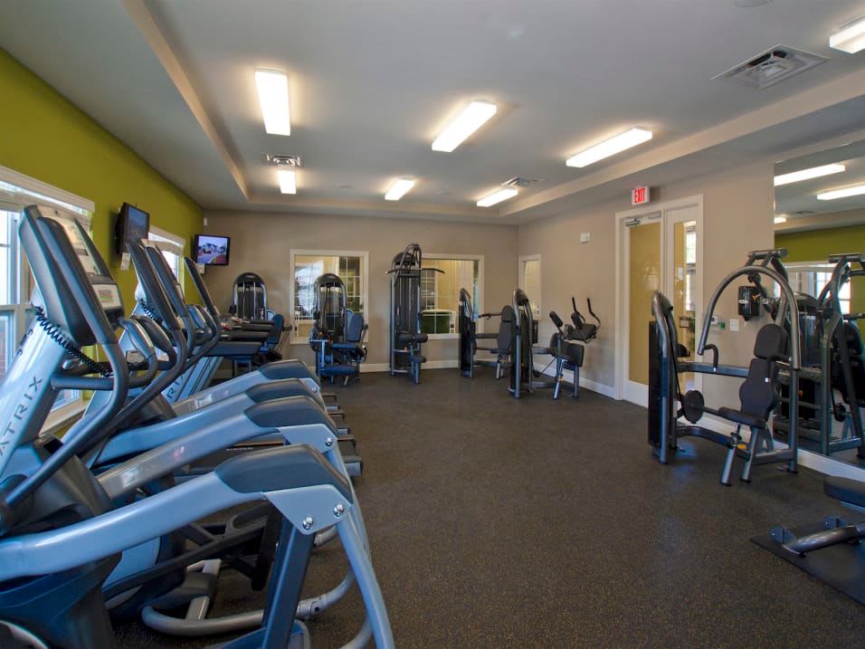 Fitness center at Latitude at Mallard Creek in Charlotte, North Carolina