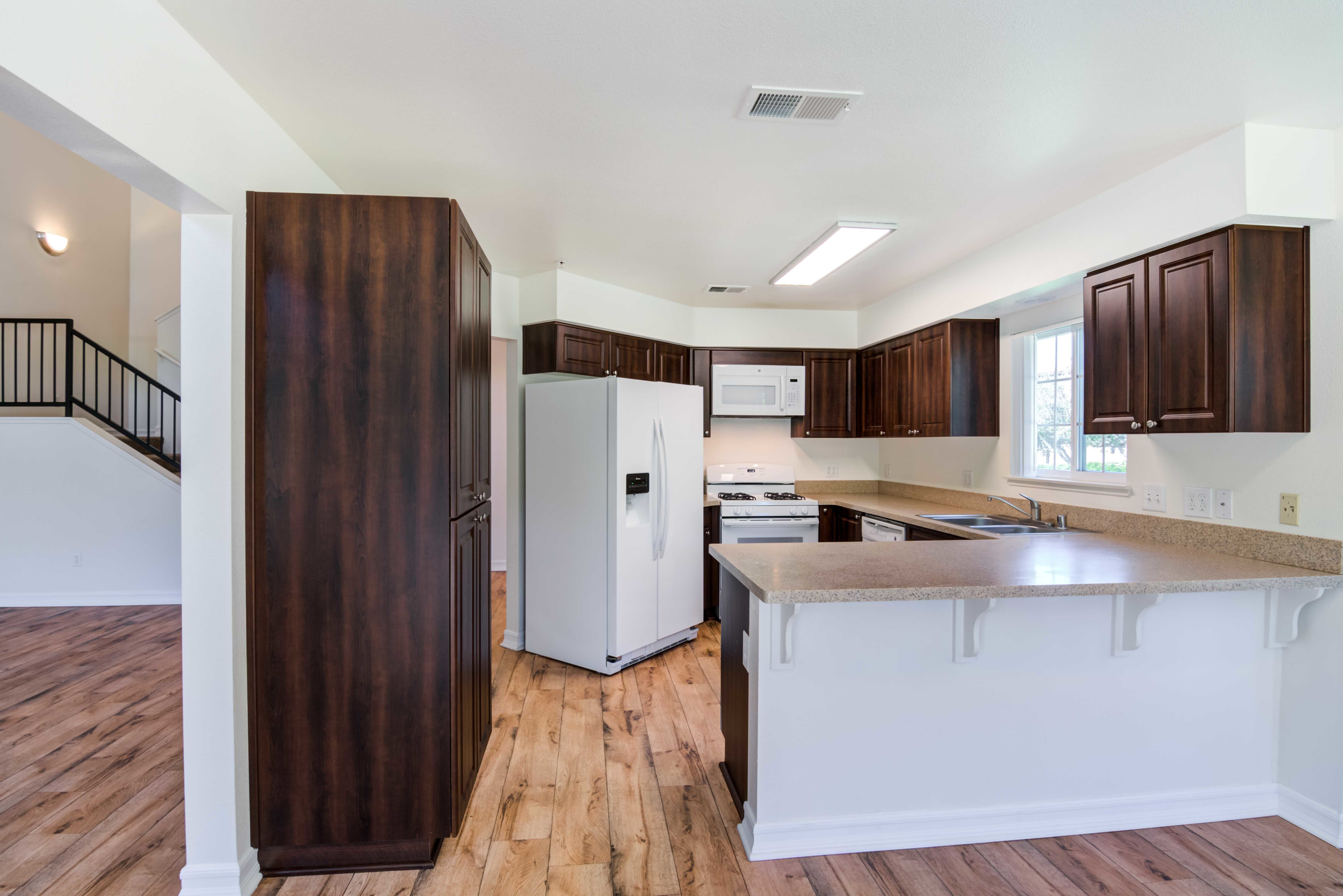 An open kitchen in a home at San Mateo Point in San Clemente, California