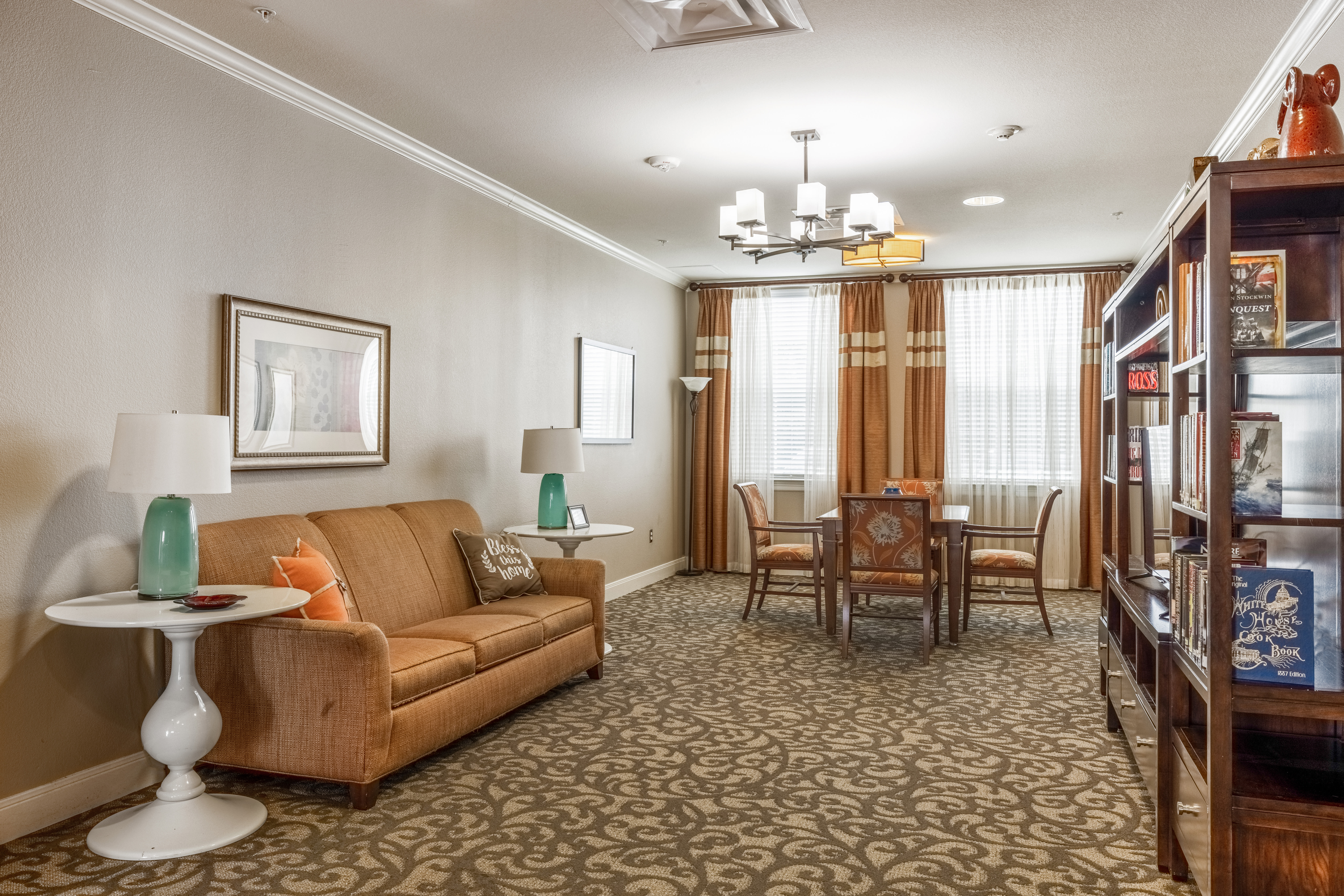 lounge at Truewood by Merrill, Georgetown in Georgetown, Texas.