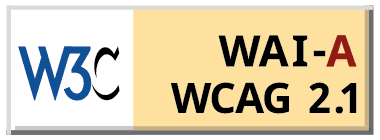 WCAG 2.1 Level A badge