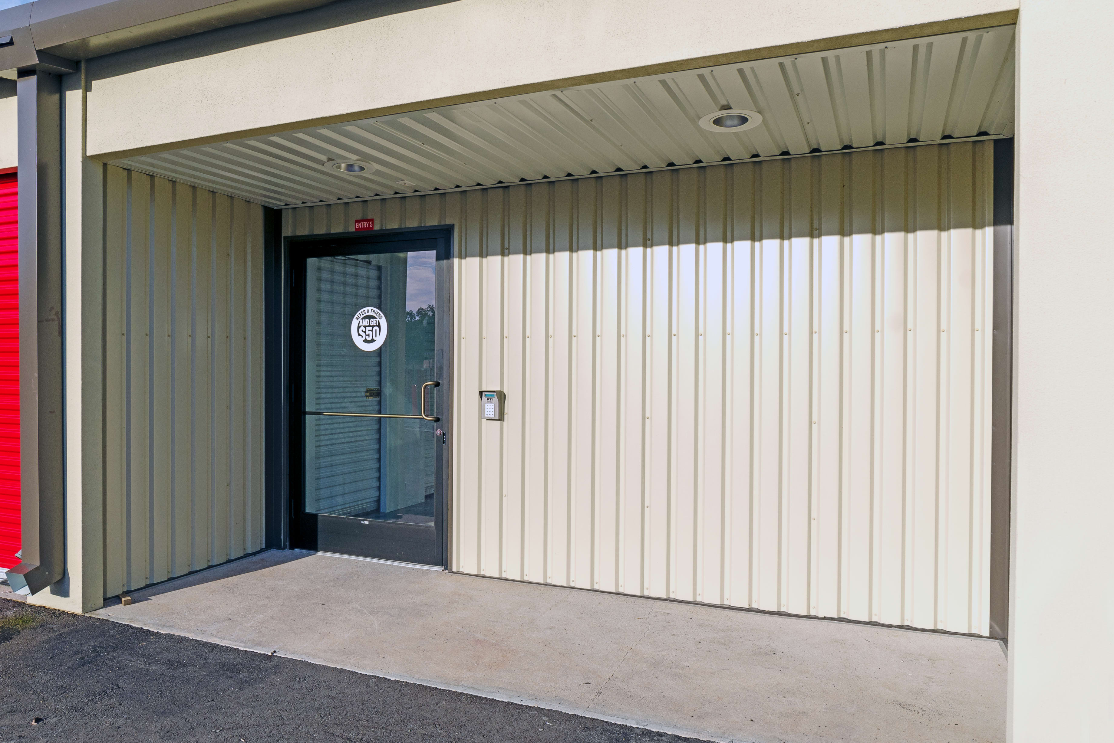 Entrance for small storage at Your Storage Units Apopka in Zellwood, Florida