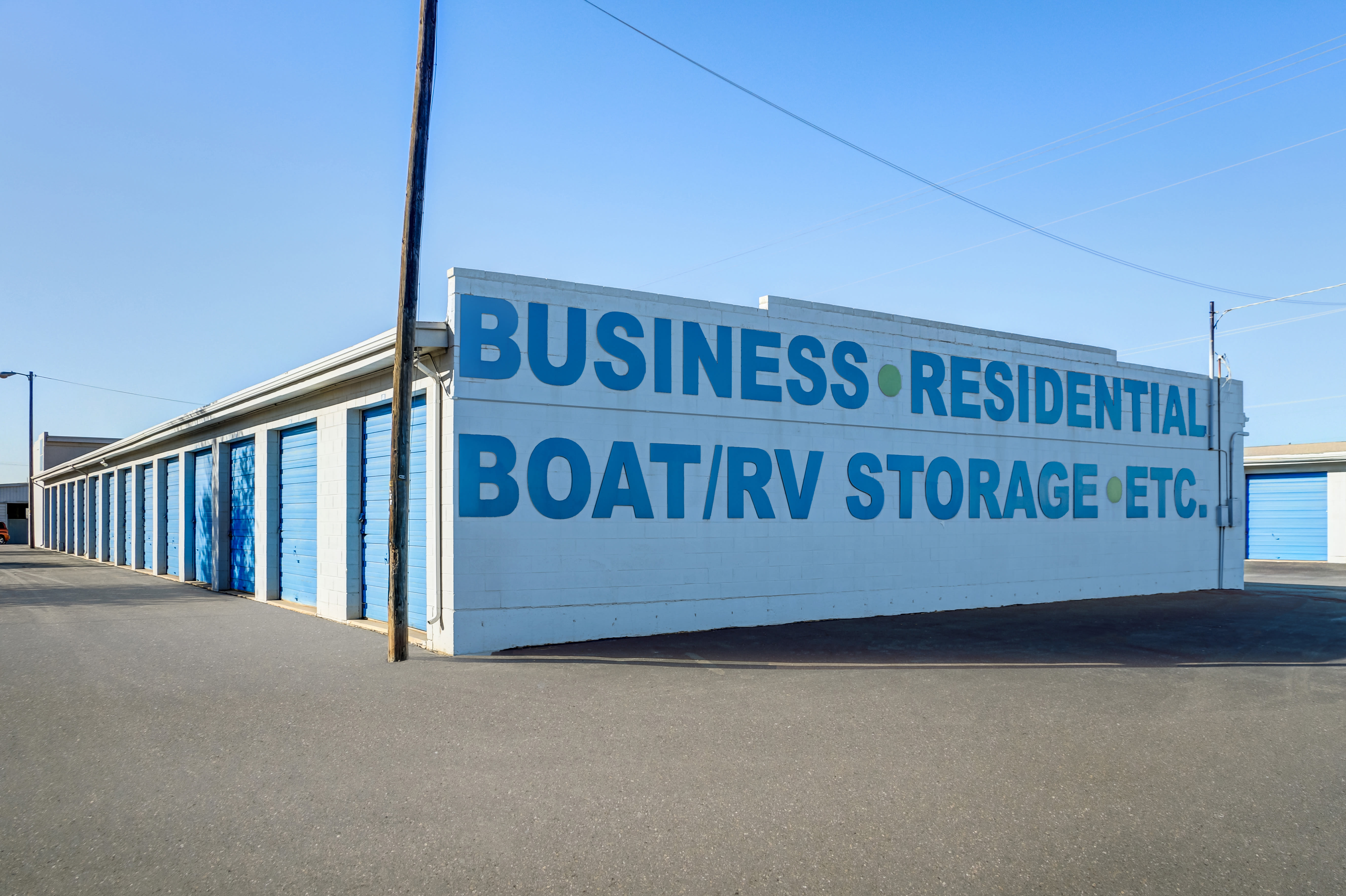 Boat and RV Storage Sign on wall At North Salt Lake Storage