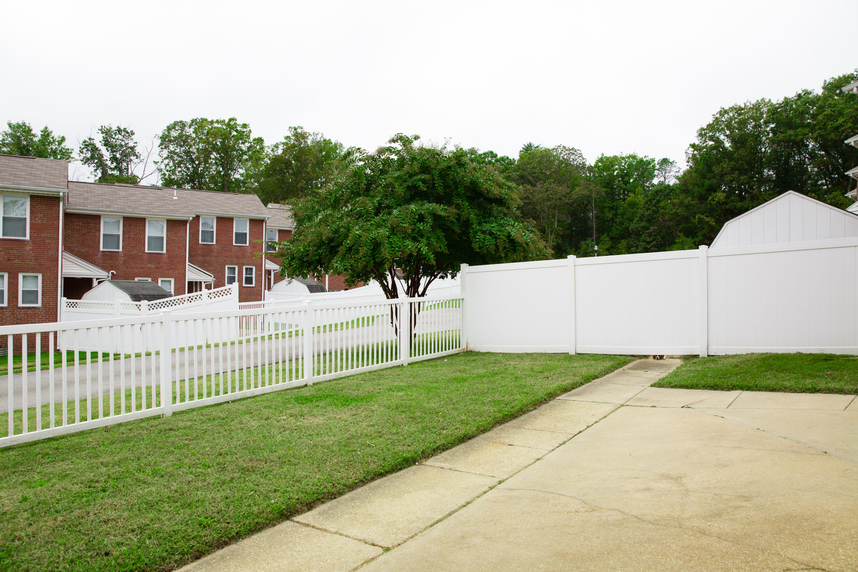 A fenced backyard at Carpenter Park in Patuxent River, Maryland