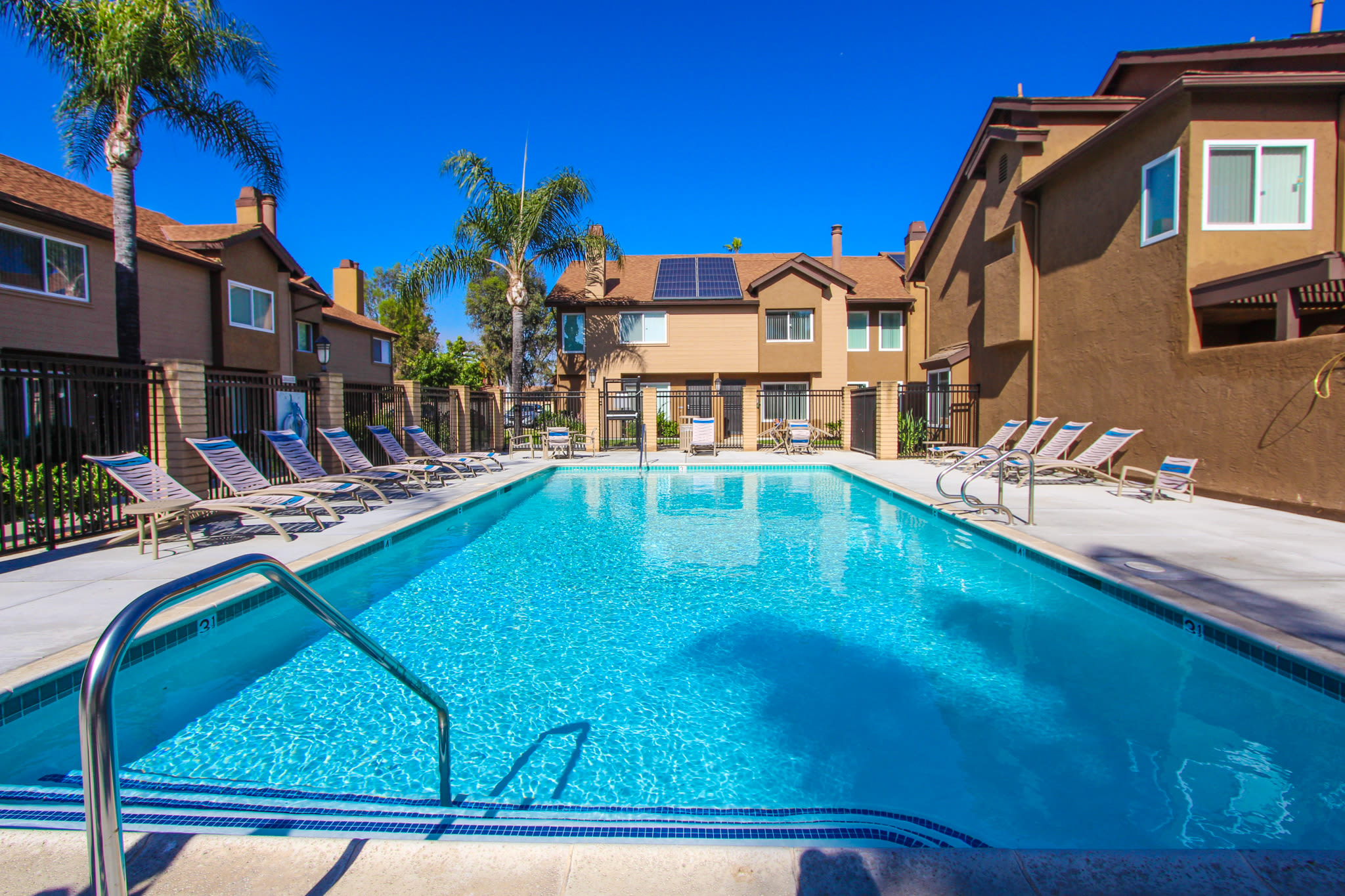 A swimming pool at Woodlake in Lakeside, California